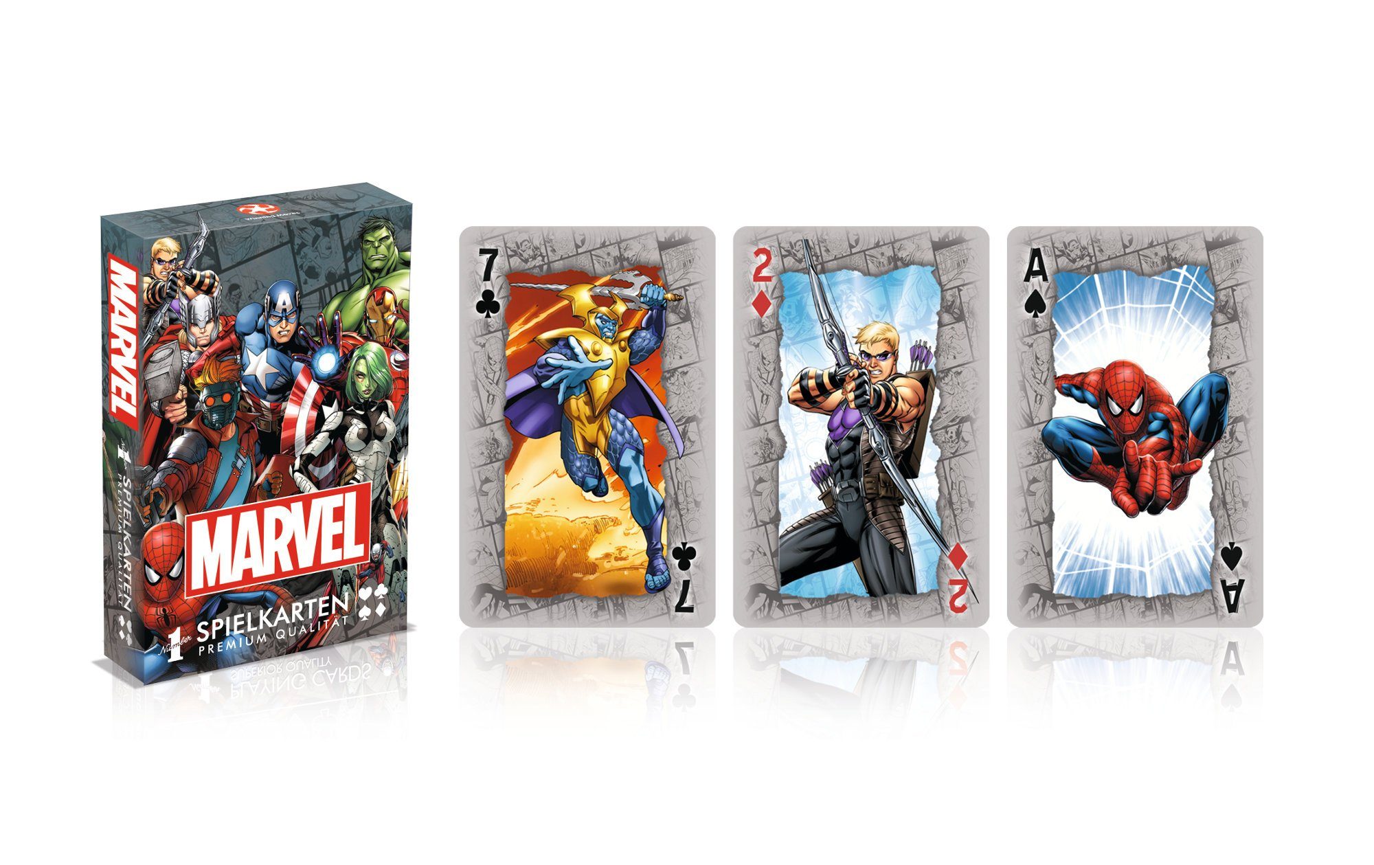 Winning Moves Spiel, Kartenspiel Spielkarten Joker 1 Marvel Universe, Number 2 inkl
