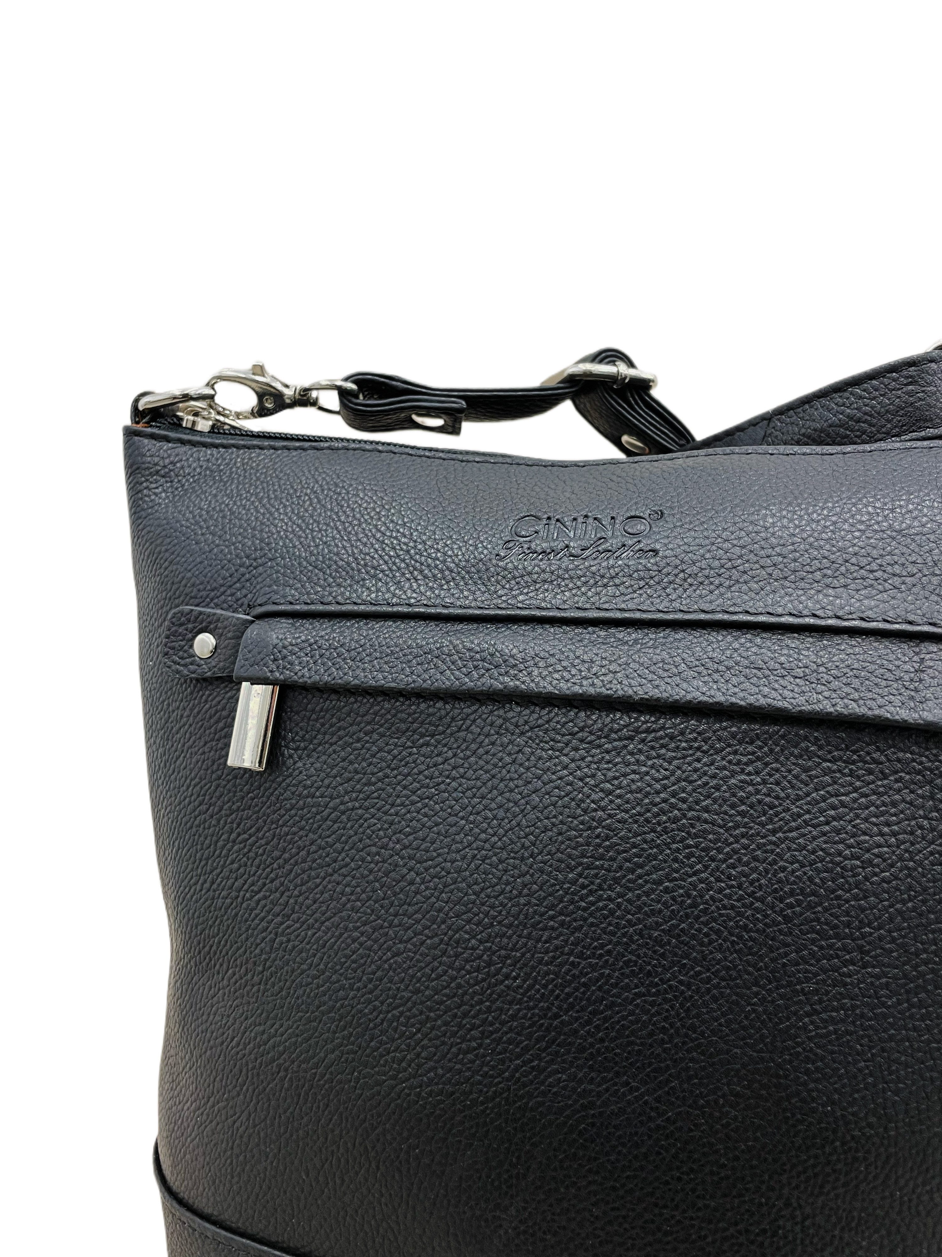 Cinino Handtasche C7022, Ledertasche Umhängetasche Rindleder