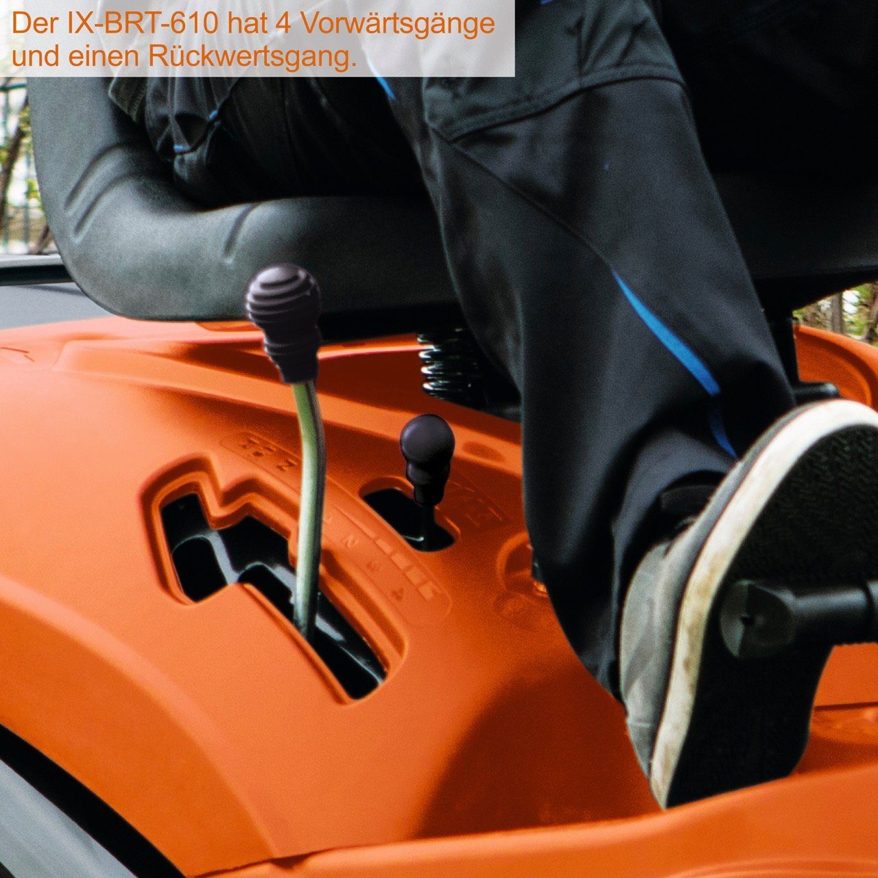 Scheppach Rasentraktor IXES Rasentraktor Benzin Aufsitzmäher Rasenmäher Aufsitzrasenmäher, 61 cm Schnittbreite