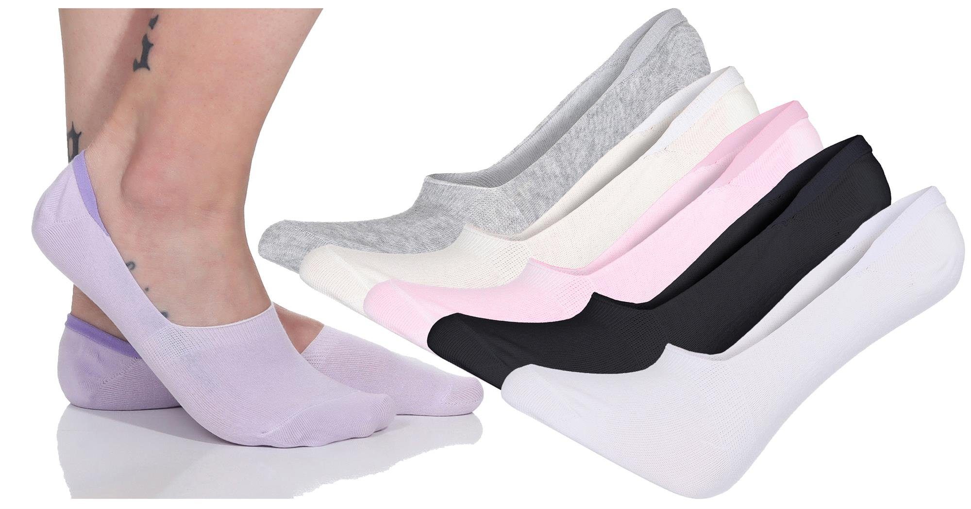 EloModa Füßlinge 6 12 Paar Damen Füßlinge Ballerina Unsichtbare Sneaker Sport Socken (6-Paar)