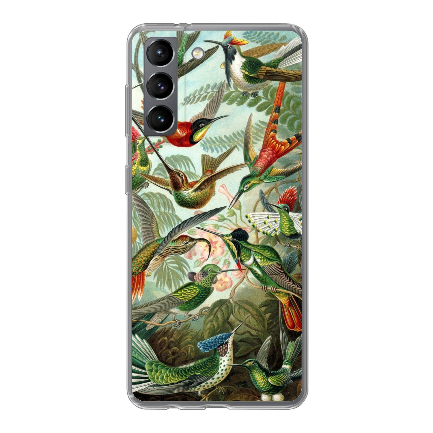 MuchoWow Handyhülle für Samsung Galaxy S21 Trochilidae - Alte Meister - Kunst, Phone Case, Silikon, Schutzhülle Dünn