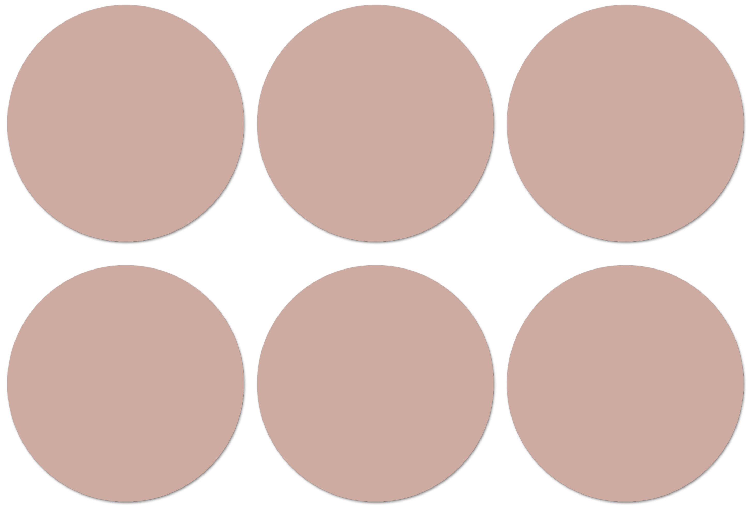 MuchoWow Glasuntersetzer Rosa - Palette - Einfarbig - Einfarbig rosa, Zubehör für Gläser, 6-tlg., Getränkeuntersetzer, Rund, Tassenuntersetzer Kork, 10x10 cm