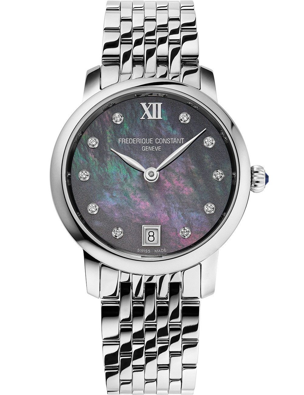 Frederique Constant Quarzuhr Frederique Constant FC-220MPBD1S26B Damenuhr Classic Slimline 30mm 3AT Frederique Constant FC-220MPBD1S26B Damenuhr Classic Slimline 30mm 3ATM