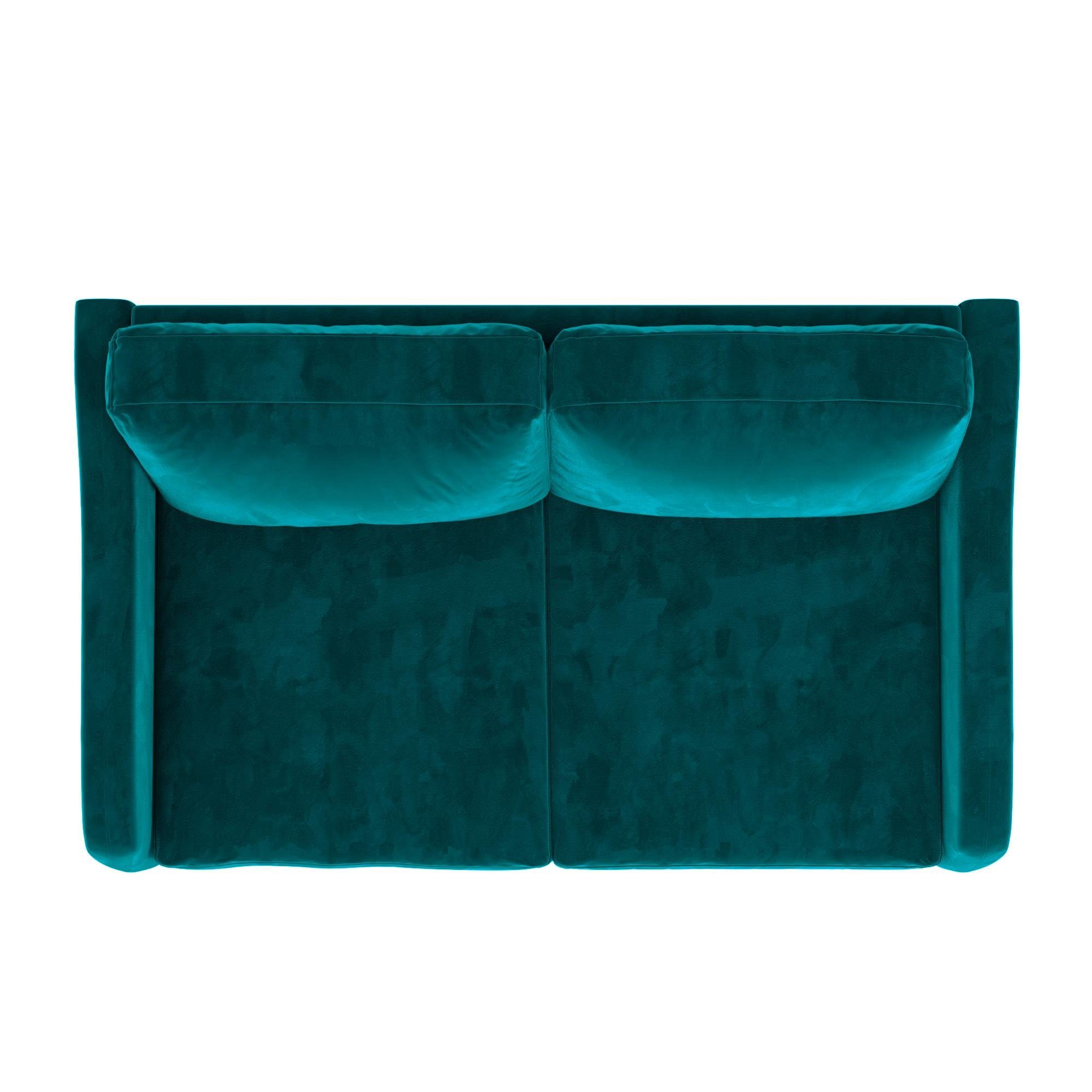 Bezug loft24 2-Sitzer, cm Couch, in 129,5 Marbella, grün Samtoptik, Länge Sofa