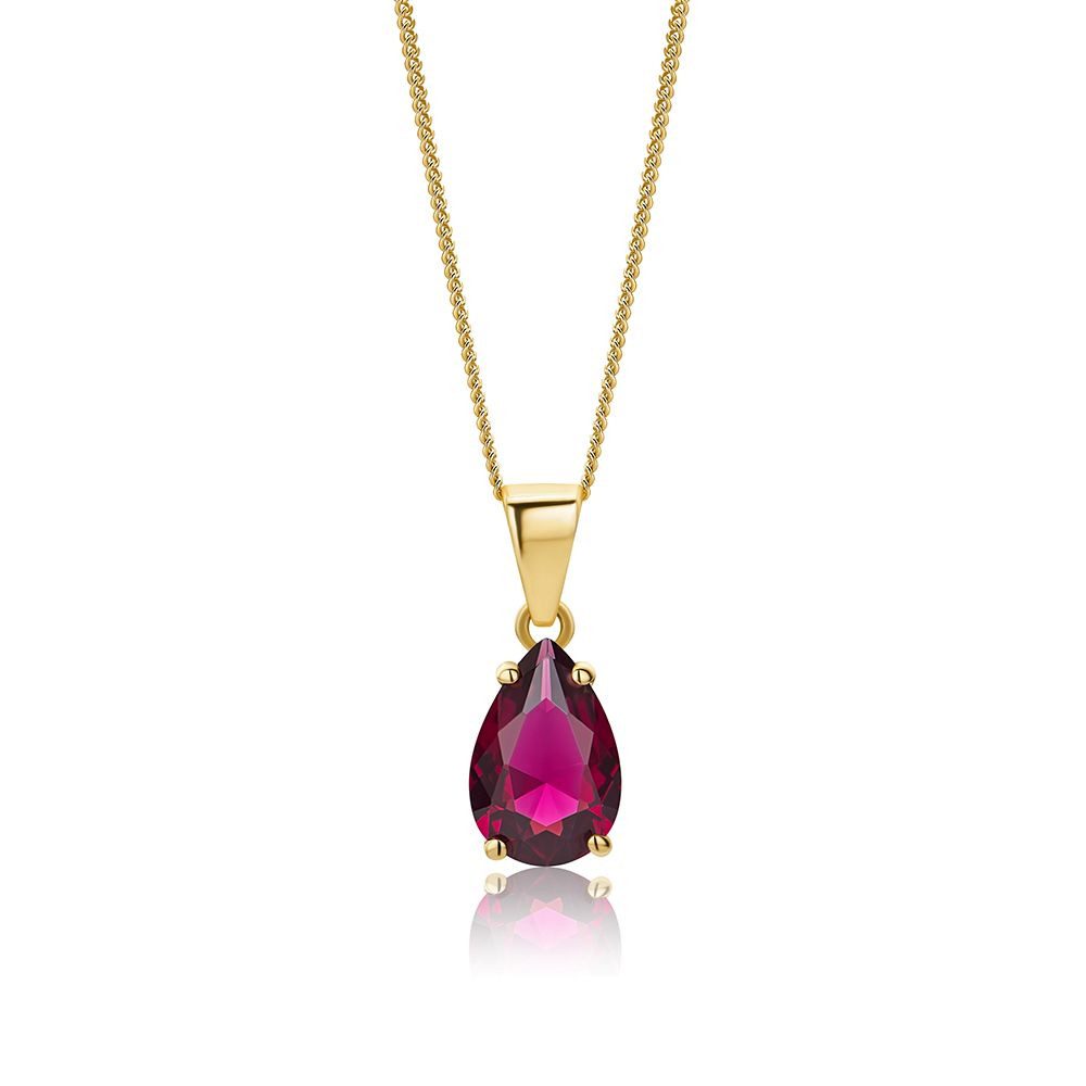 Miore Kette mit Anhänger MA9161N - aus 9 Karat 375 Gelbgold - mit Rubin Anh günstig online kaufen