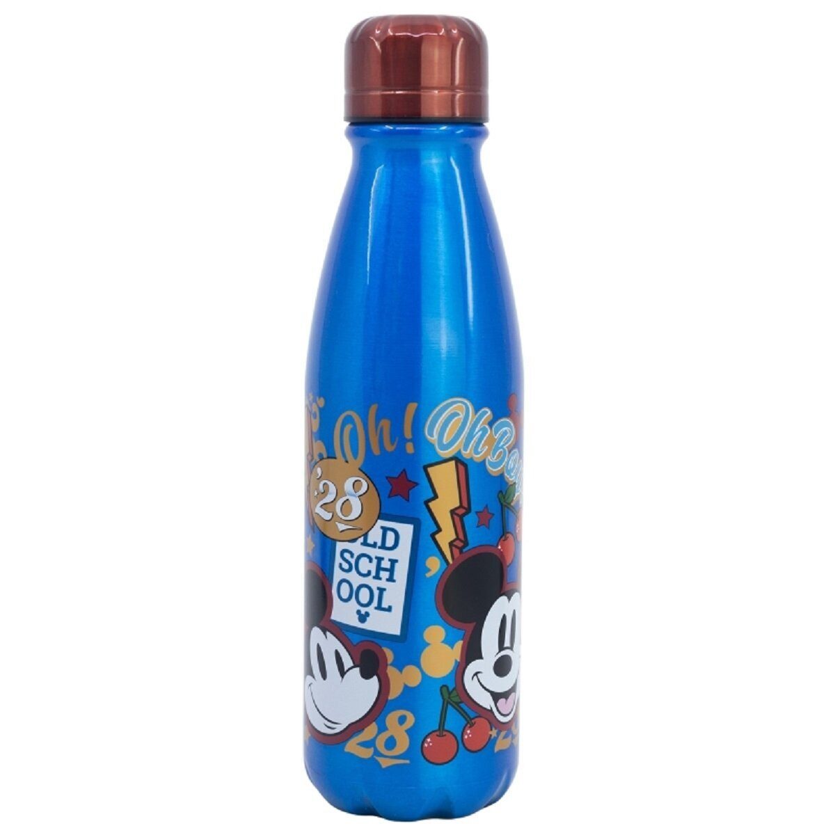Disney Trinkflasche Disney Mickey Trinkflasche Aluminium, 600ml, mit Sicherheitsverschluss