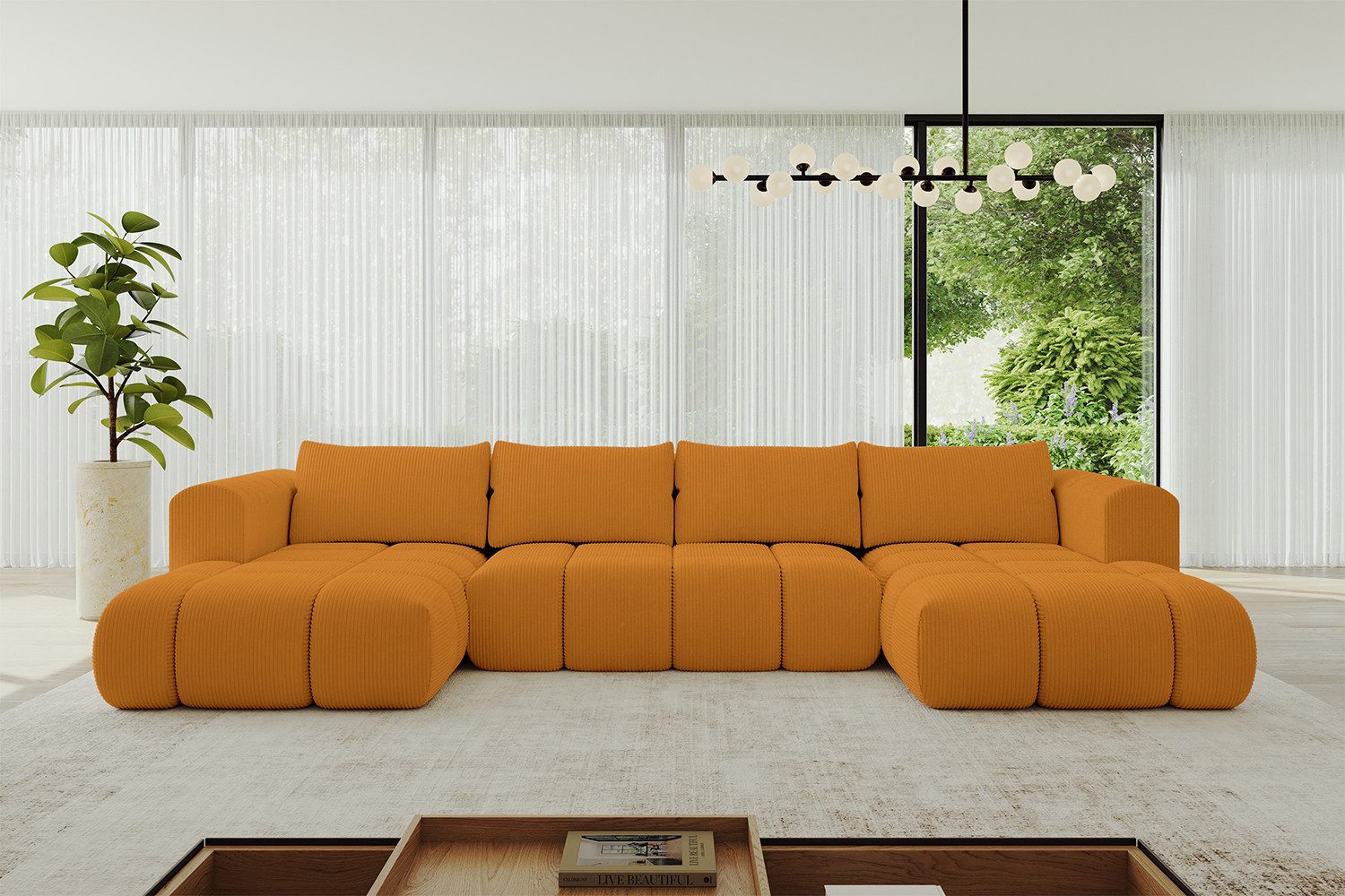 ALTDECOR Wohnlandschaft CLOUD-U, Couch mit Schlaffunktion, günstig online kaufen