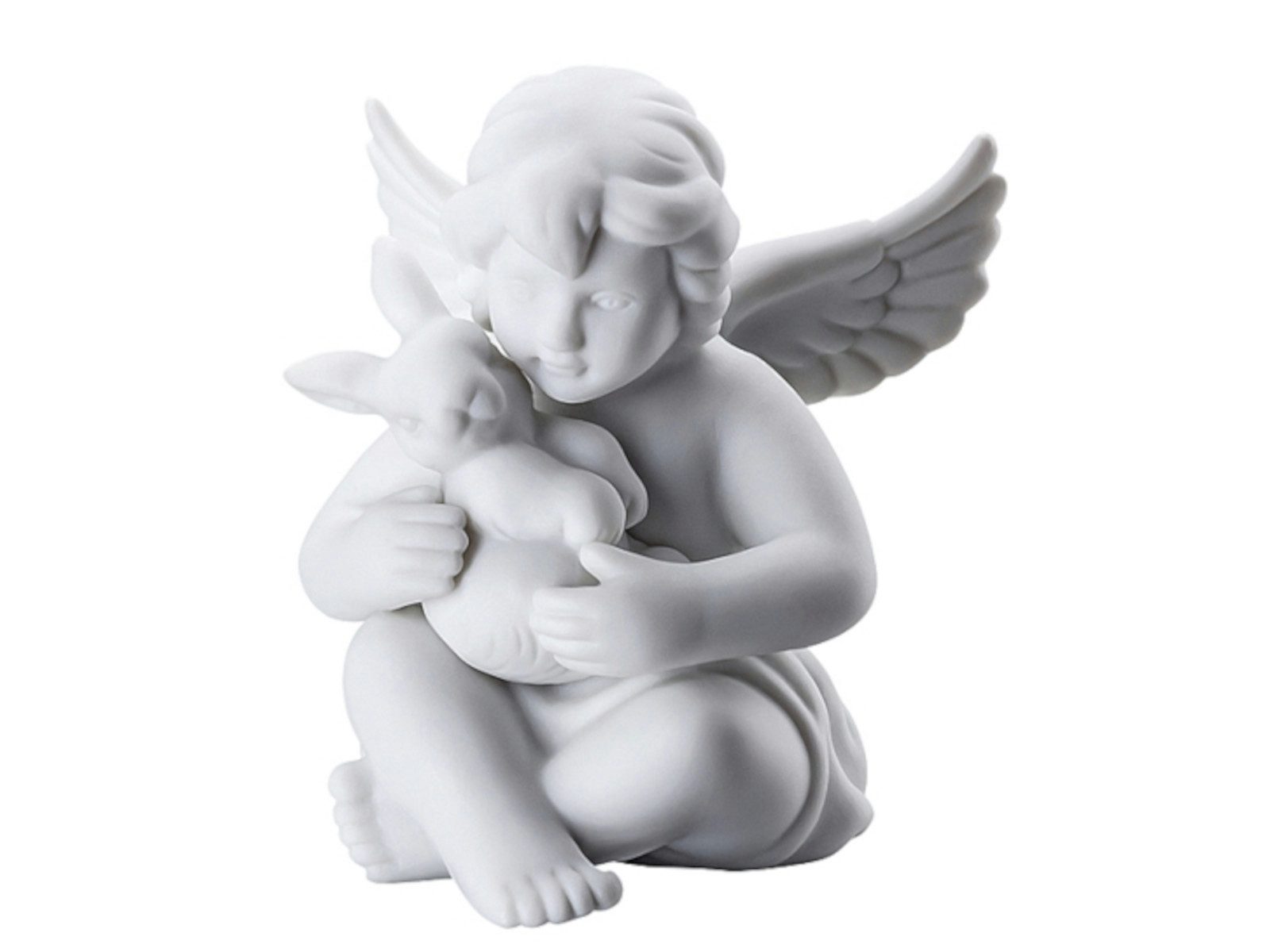 Rosenthal Dekofigur Engel mit Hase klein weiss matt 6,5 cm, Figuren günstig online kaufen