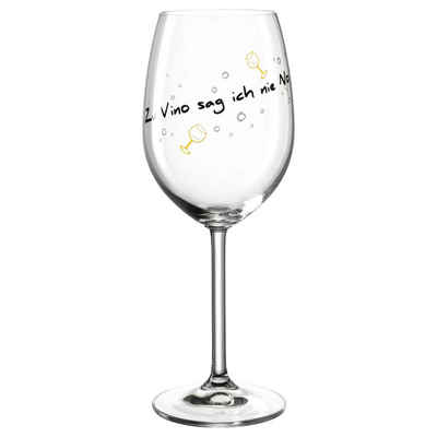 LEONARDO Rotweinglas Weinglas 460 ml 'Zu Vino sag ich nie No' PRESENTE, Glas, Rotweinglas Weißweinglas