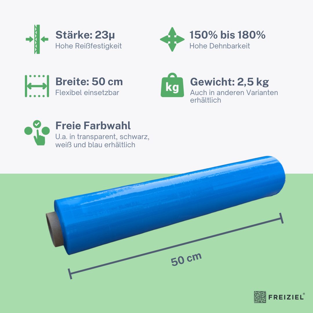 Freiziel Schutzfolie 6 x Stretchfolie 50cm 2,5kg 23my
