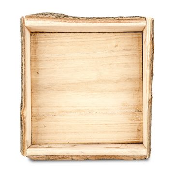 NaDeco Bastelnaturmaterial Paulownia Holz-Tablett natur 24x24x7cm Dekotablett