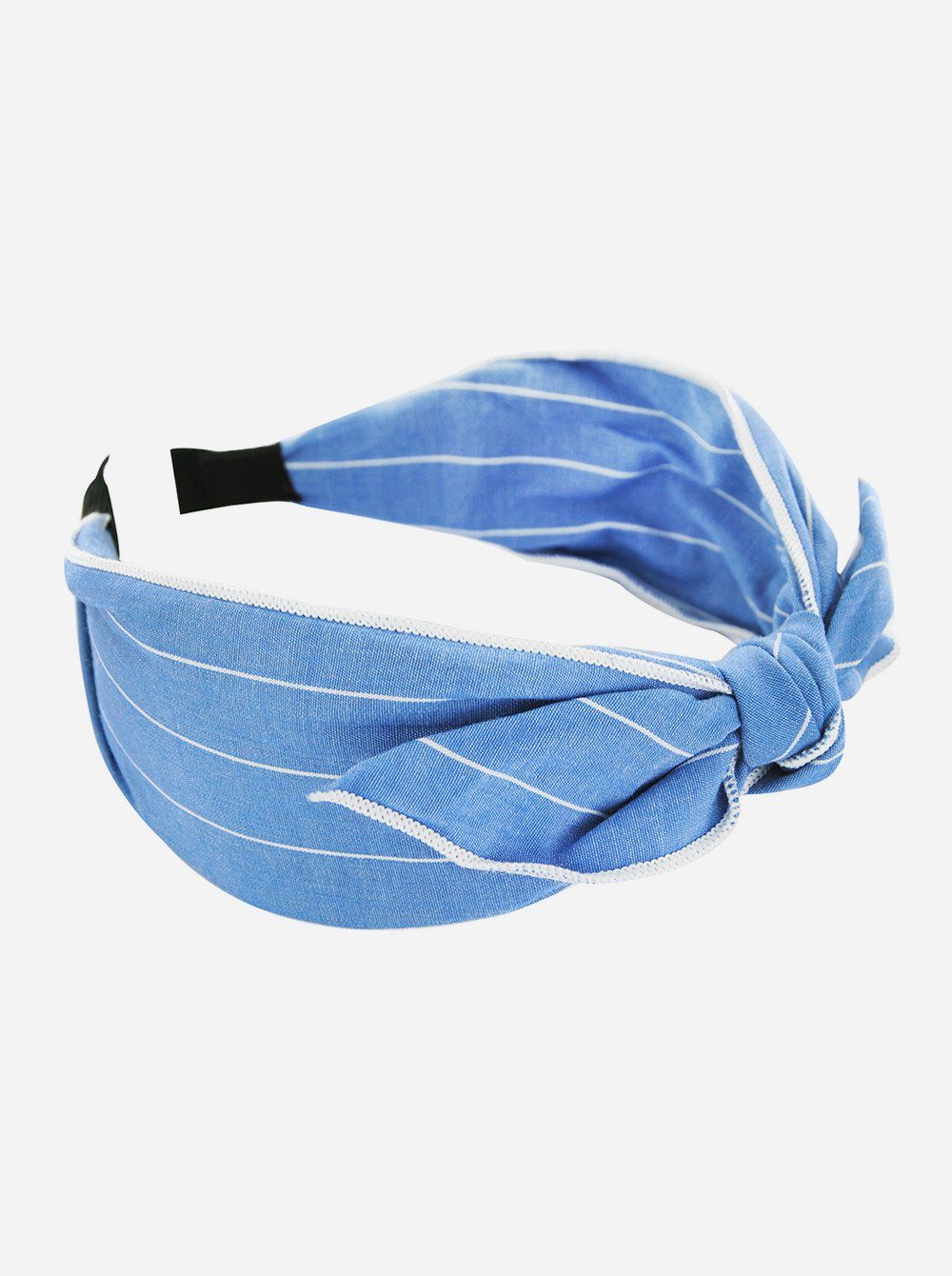 Breiter in Haarreif Haareifen Blau mit Vintage Haarreif Damen Schleife axy Haarband Tuchoptik,