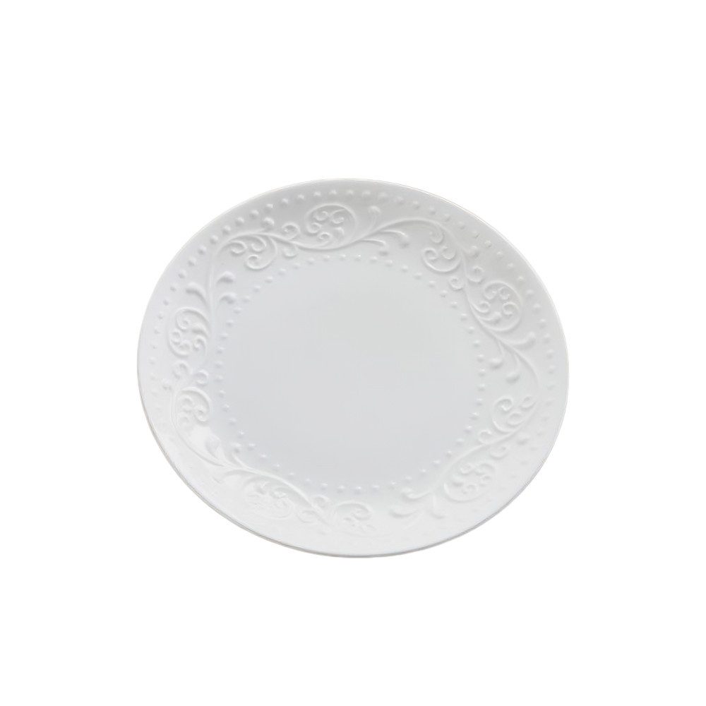 Homla Vorspeisenteller Dessertteller Homla SYLIA White Ornament, 21 cm