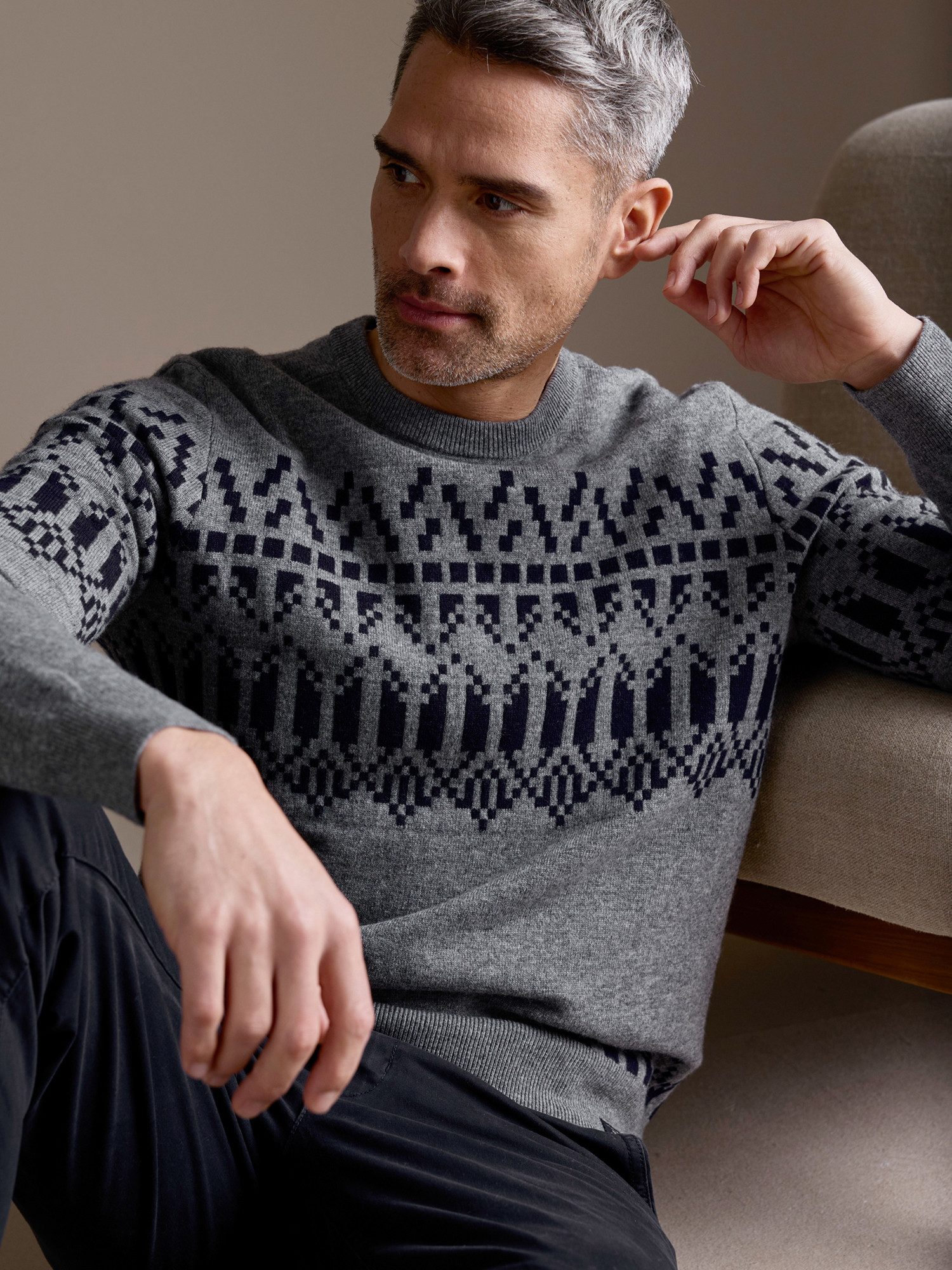 LERROS Strickpullover Herren Strickpullover, skandinavisch inspiriert