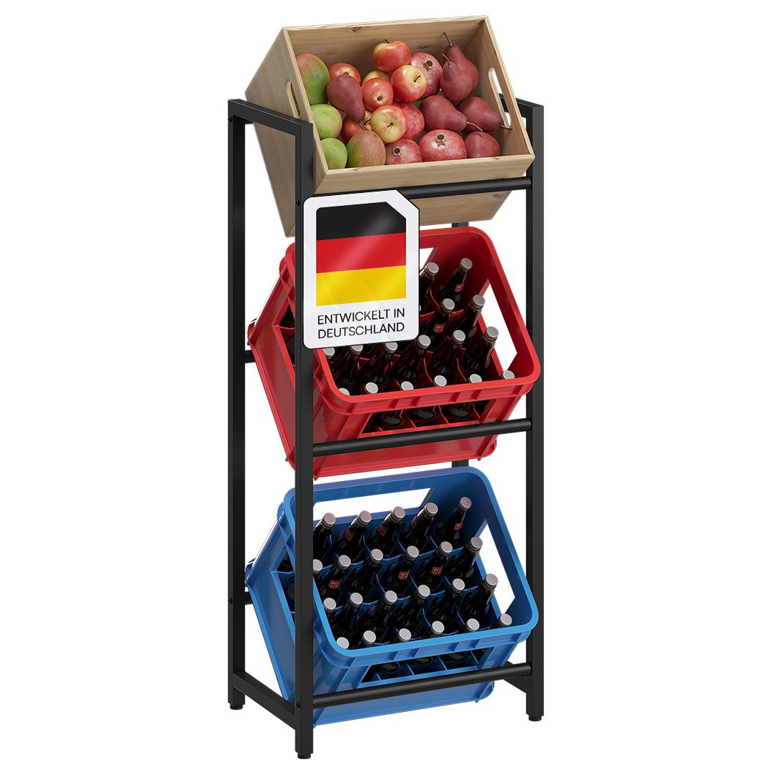 STEELSØN Flaschenregal Mystra in schwarz, Getränkekistenregal aus Stahl für günstig online kaufen