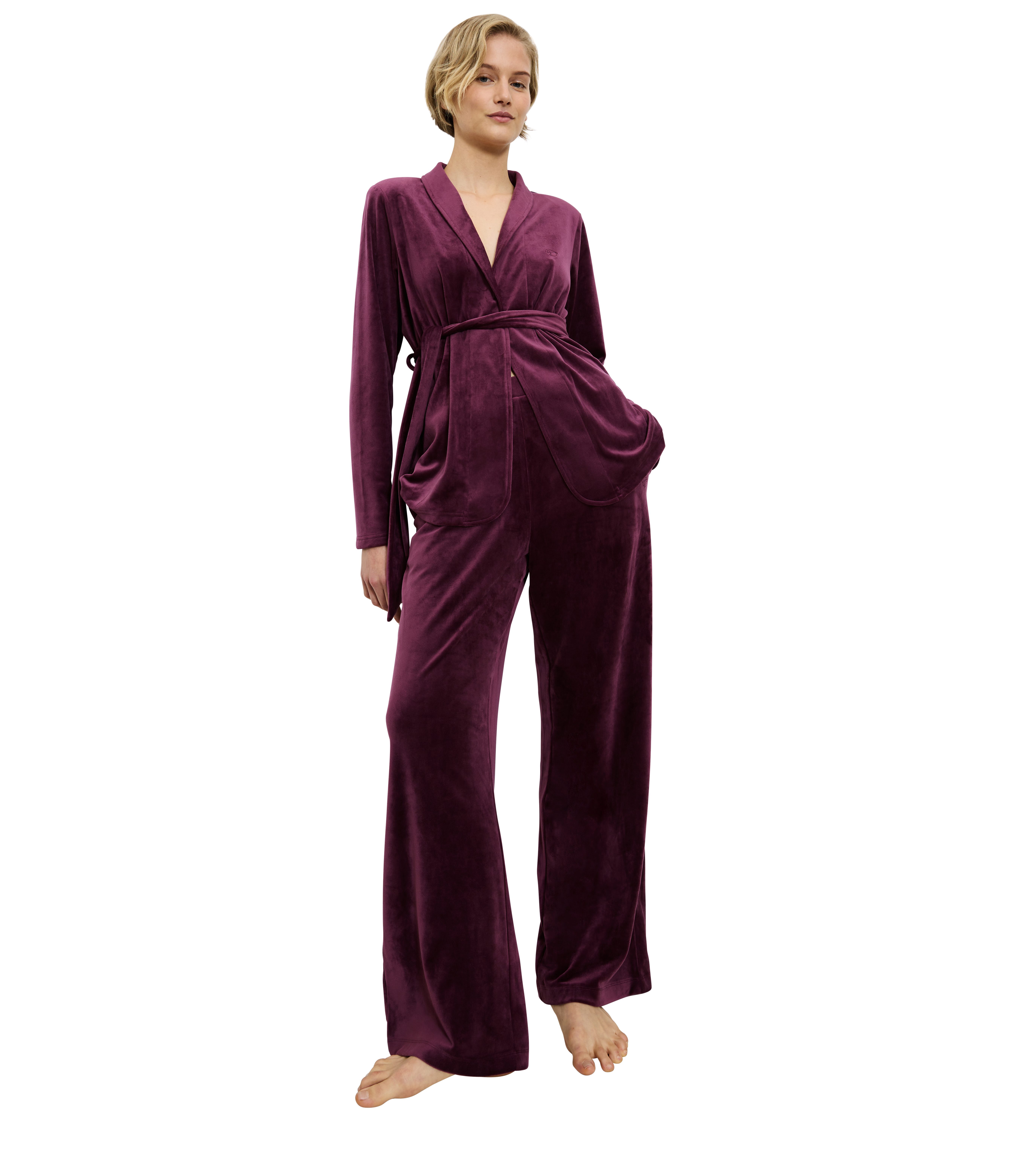 Triumph Homewearhose Sensual Velour Wide Leg Trousers elegante lässige Pass günstig online kaufen
