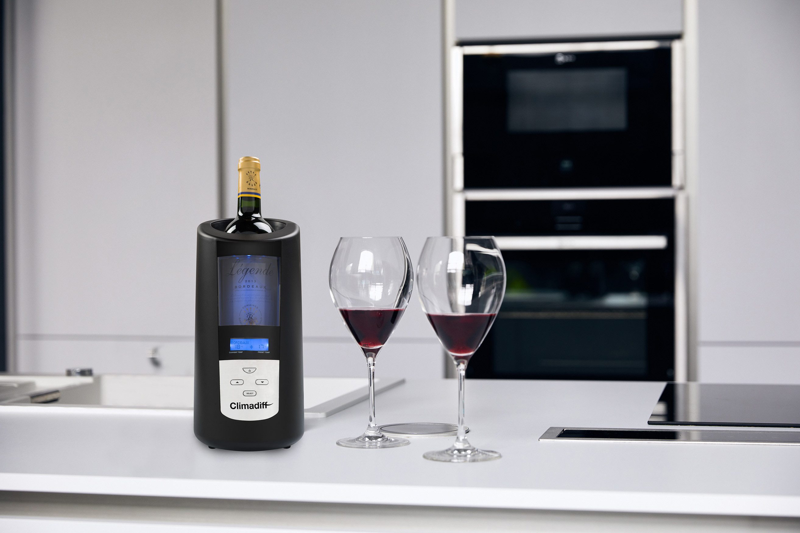 CLIMADIFF Elektrischer Weinkühler ECHANSON2, (BxTxH cm): 13,5 x 26,5 x 24,5
