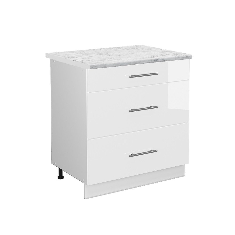 Vicco Unterschrank Fame-Line, Weiß Hochglanz/Weiß, 80 günstig online kaufen