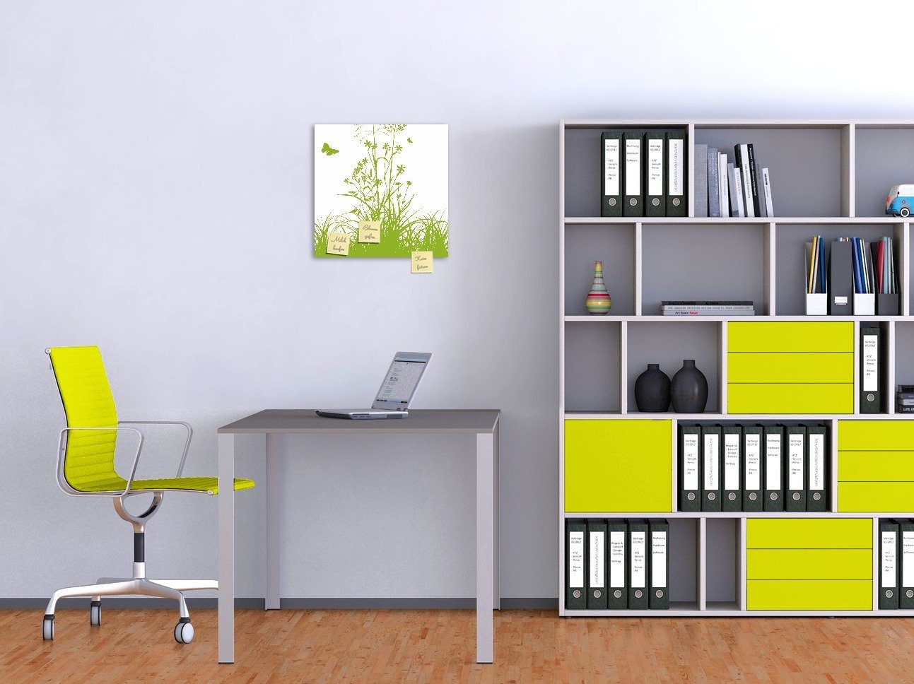 Wallario Memoboard Grüne Sommerwiese