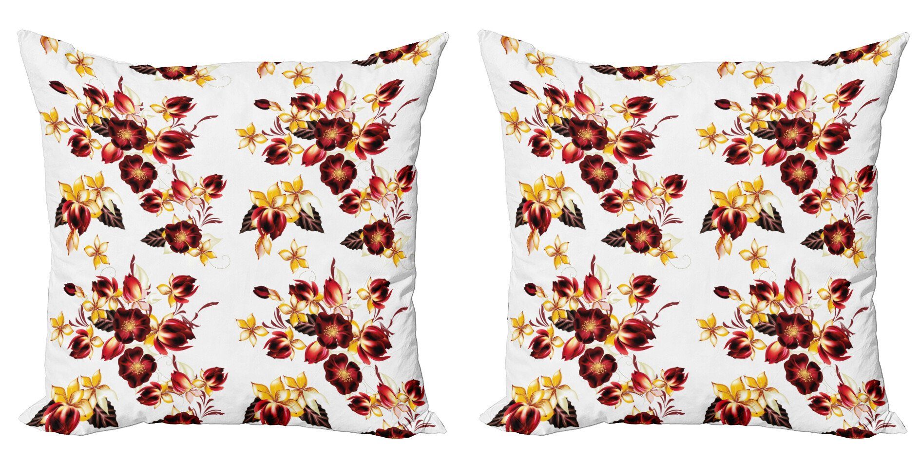 Kissenbezüge Modern Accent Doppelseitiger Digitaldruck, Abakuhaus (2 Stück), Blumen Nahtlose Blumenmuster