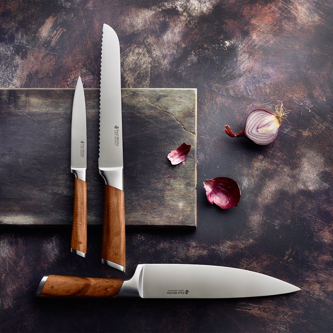 Paul Wirths Messerblock ACACIA (5tlg), Akazienholz inklusive 5 Küchenmesser