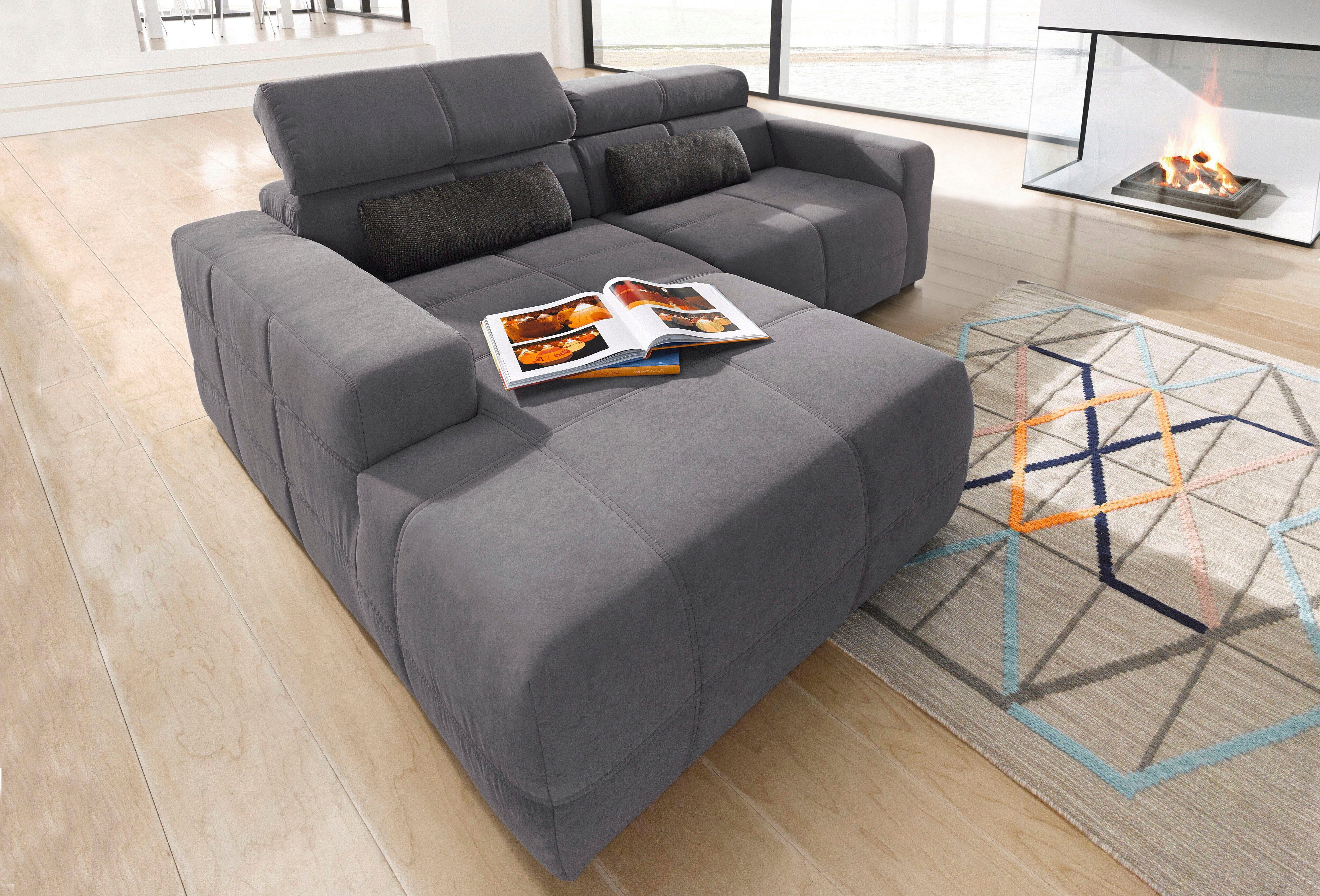 DOMO collection Ecksofa Brandon, inkl. Kopfteilverstellung, günstig online kaufen