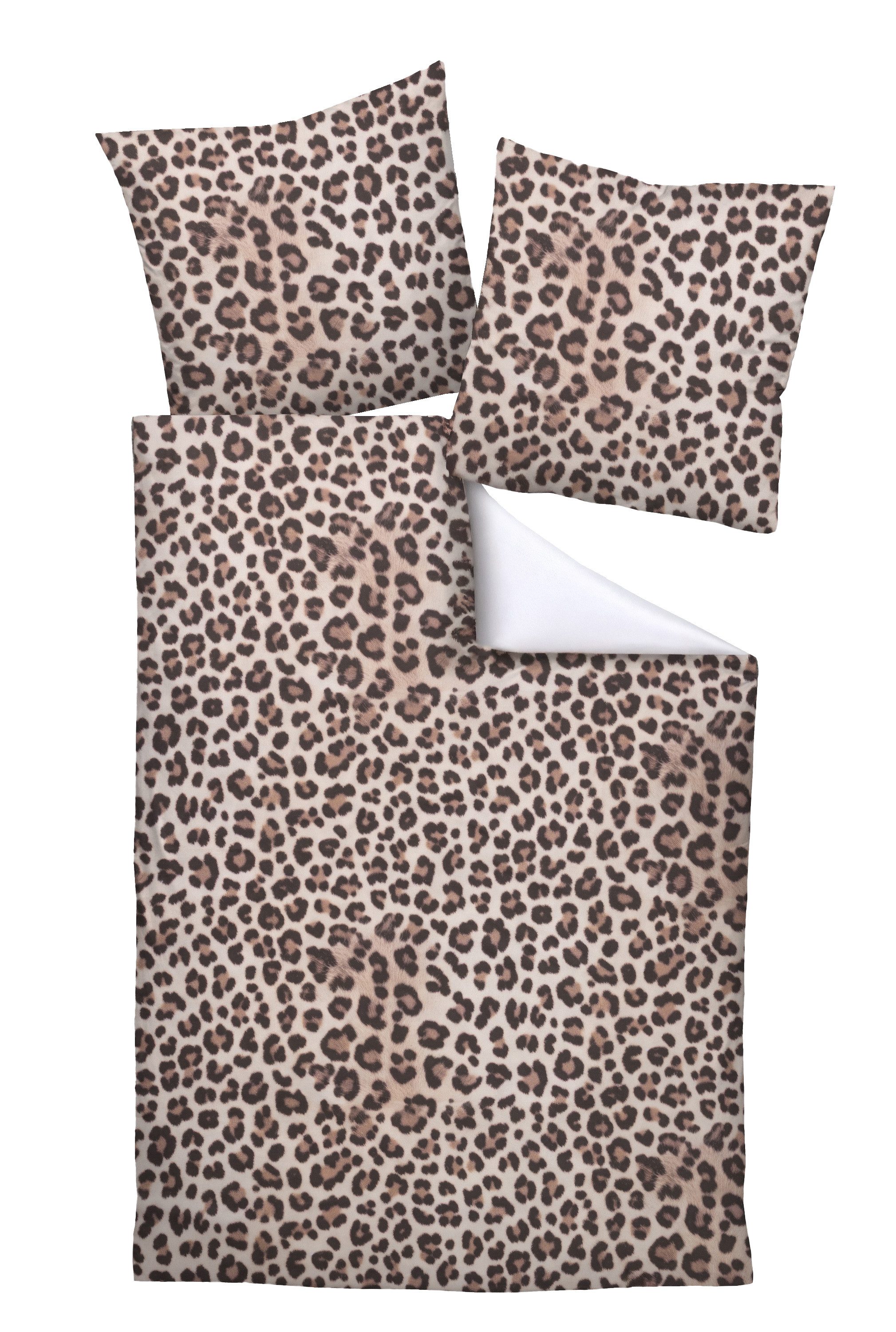 Janine Bettwäsche Mako-Baumwolle, Mako-Satin, 2 teilig, Leopardenmuster, We günstig online kaufen