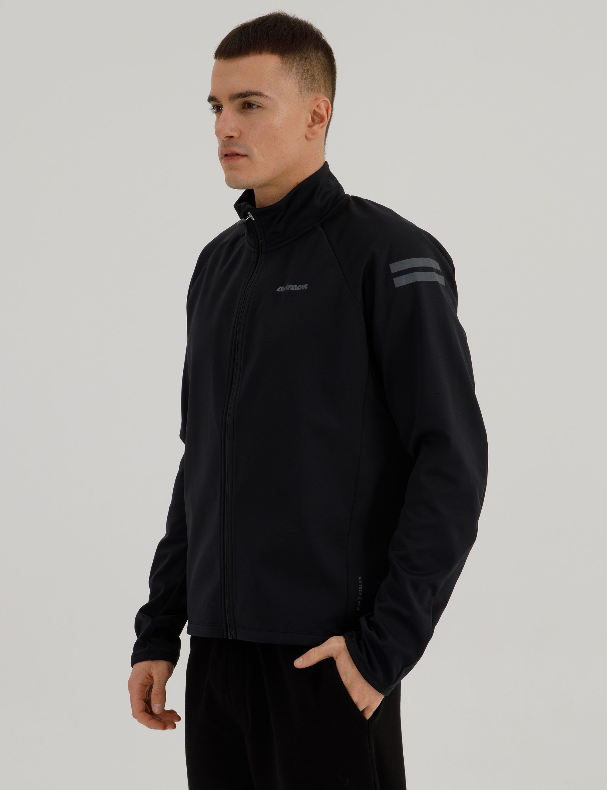 Airtracks Fahrradjacke Herren Winter Thermo Softshell Fahrradjacke Active Comfort Line (Softshell - Wind und Wasserdicht, Funktions Jacke) für die kalte Jahresz – Bild 2 von 4