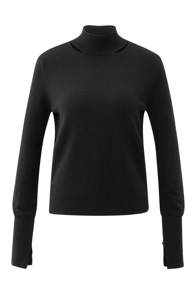 YAYA Rollkragenpullover Pullover mit Schlitzen günstig online kaufen