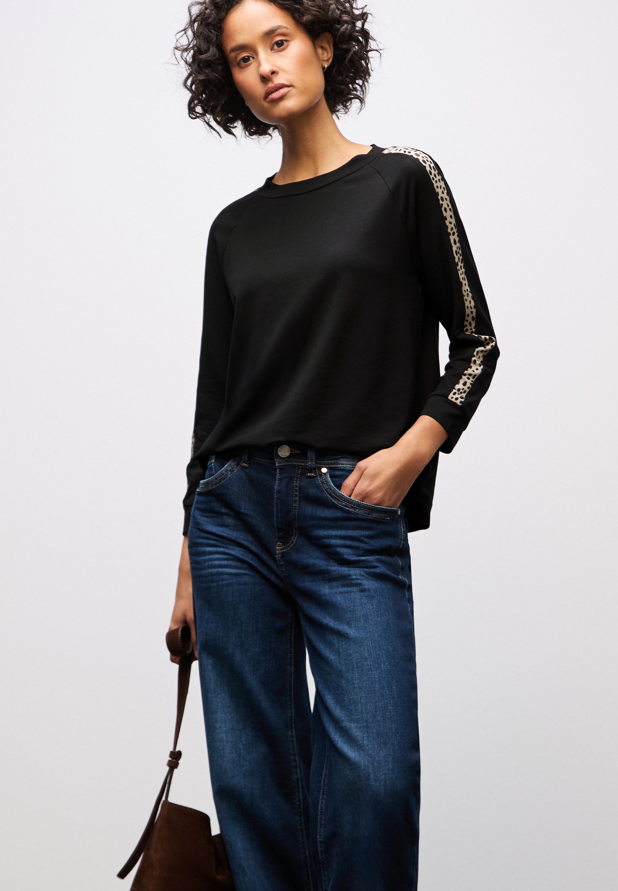 STREET ONE 3/4-Arm-Shirt mit Leo-Gallonstreifen günstig online kaufen