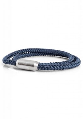Akitsune Armband Mare Nylon Bracelet Mattsilber - Navyblau 19 cm