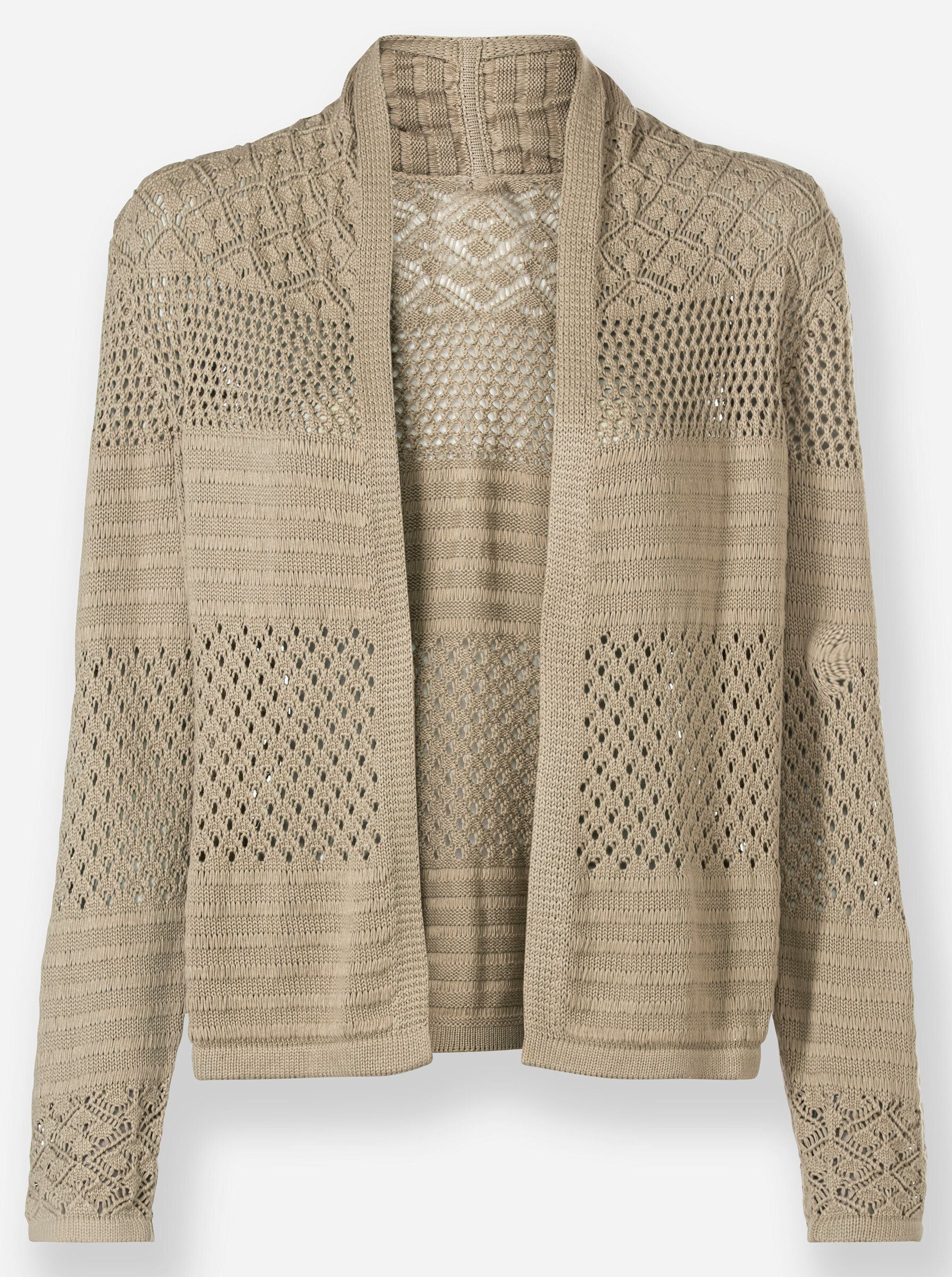 Strickjacke Strickjacke Langarm Ajour