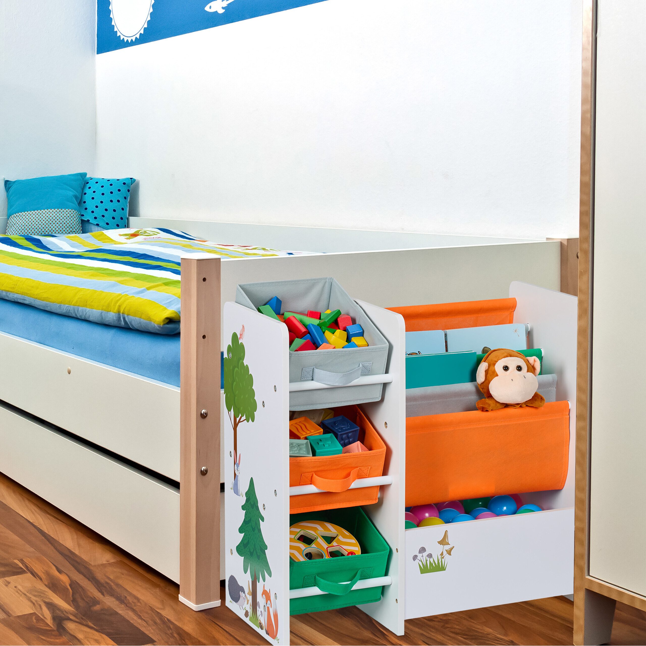 relaxdays Standregal Kinderregal mit Boxen günstig online kaufen