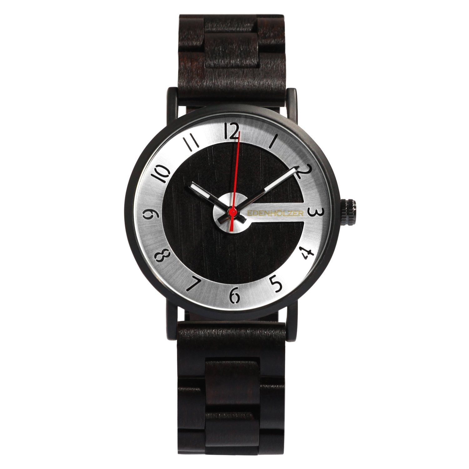 Edenhölzer Quarzuhr Holzuhr Mustigue