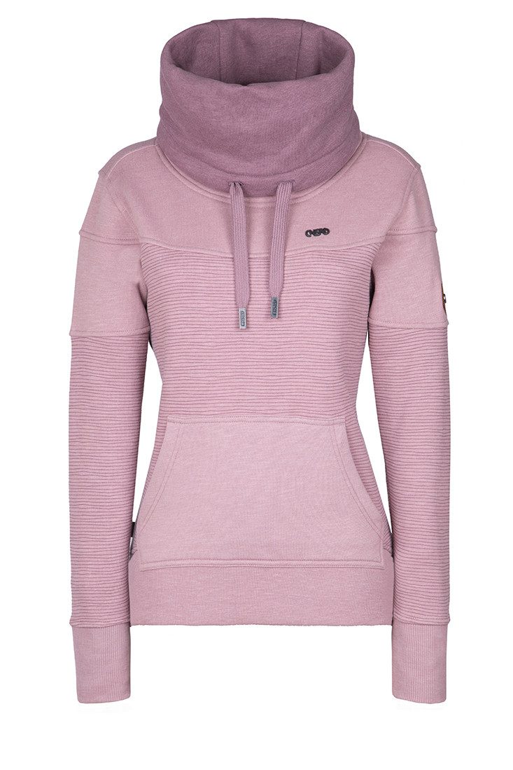 CNSRD Kapuzensweatshirt SUNSHINE SWEAT OS Hoher, doppellagiger Kragen mit Draw-Strings