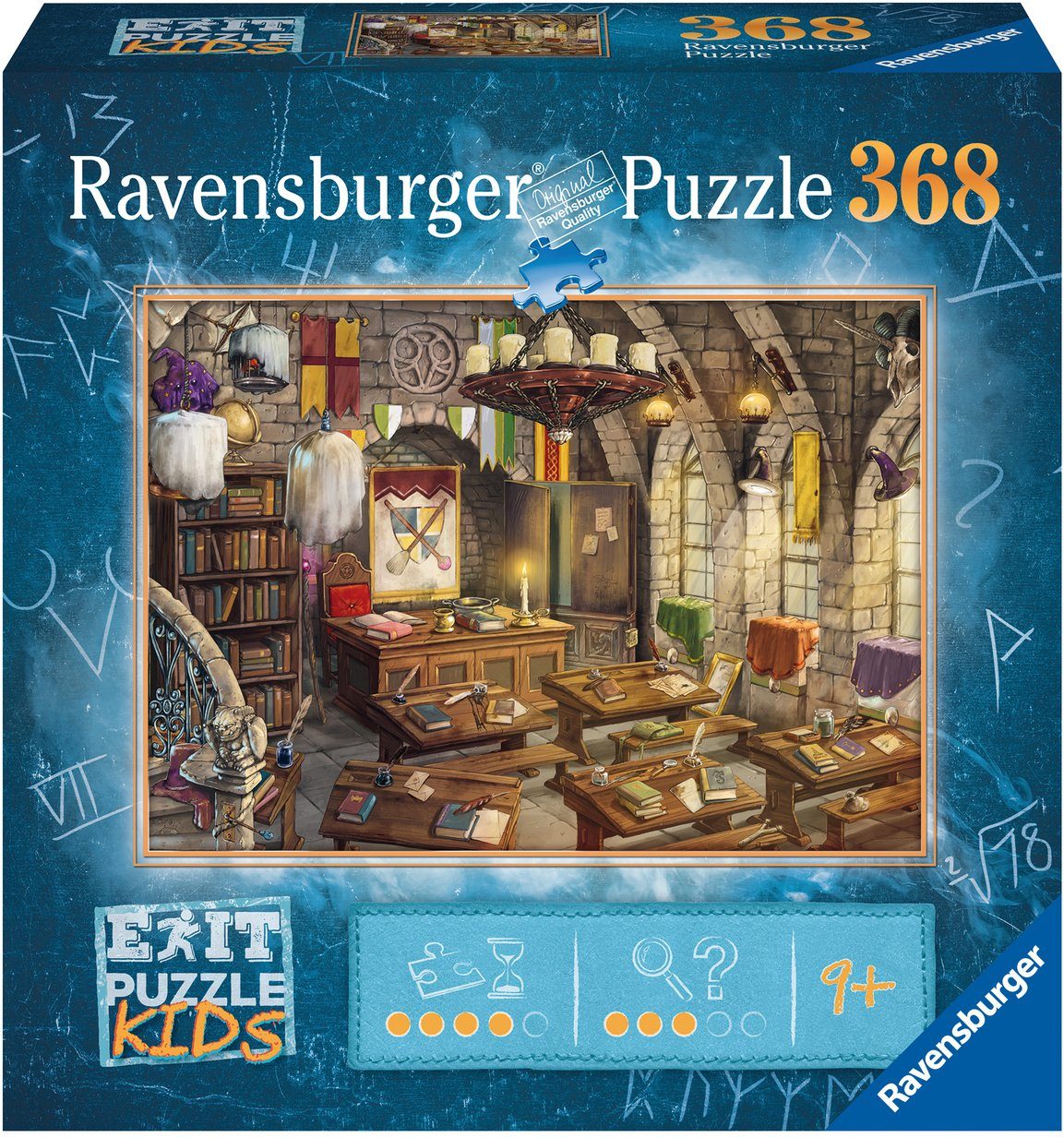 Ravensburger Puzzle EXIT, Kids, In der Zauberschule, 368 Puzzleteile, Made in Germany
