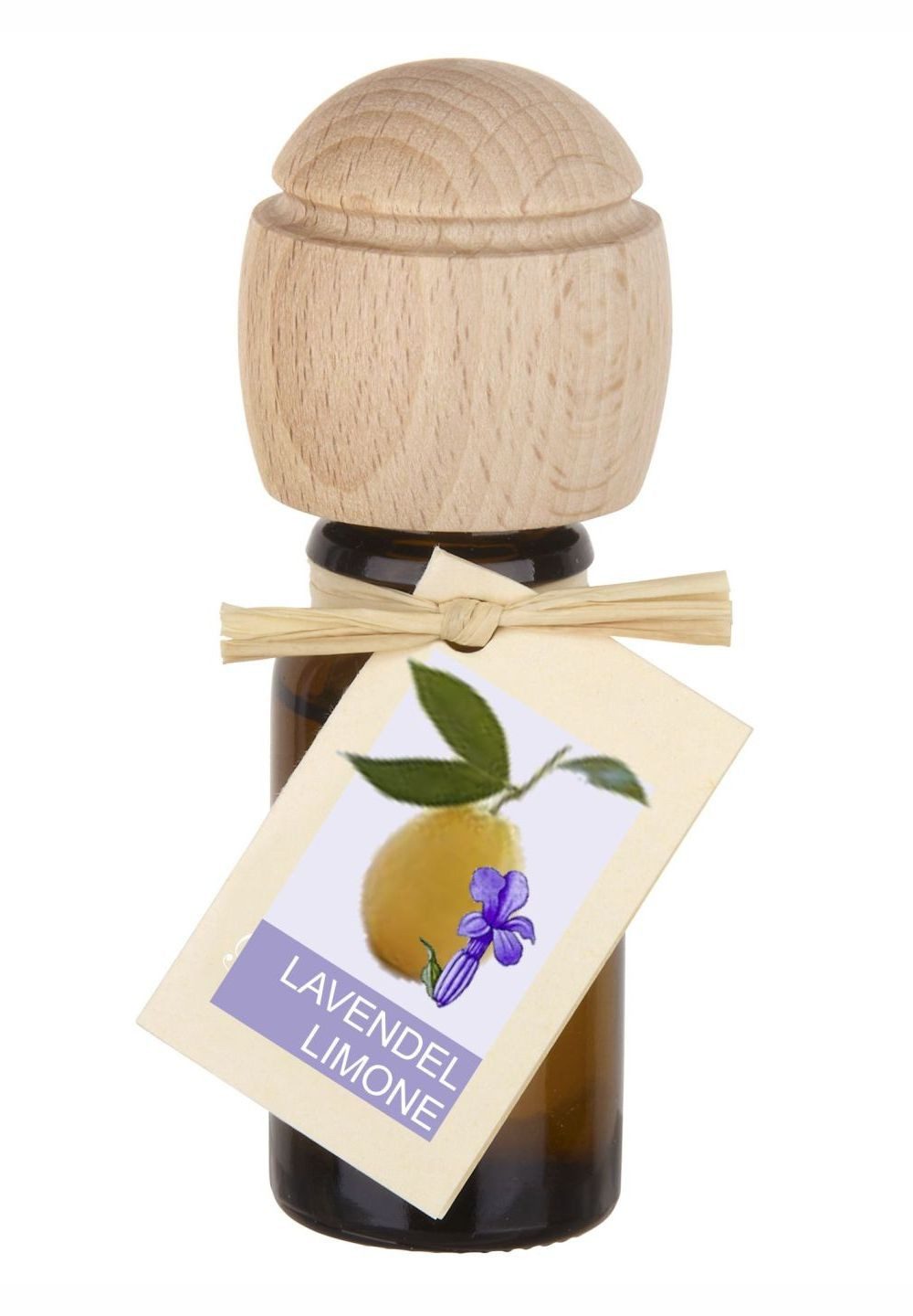 Traumduft-Manufaktur Duftöl Lavendel Limone (1-St), Piccolino Duftöl Raumduft mit Buchenholzkopf Naturöl 10 ml