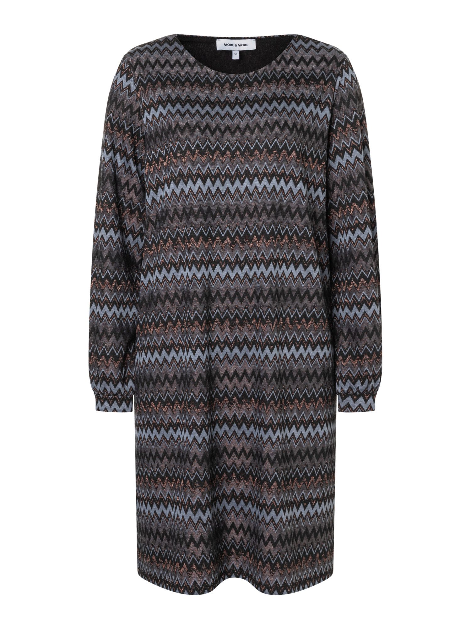 MORE&MORE A-Linien-Kleid gemustertes, weites Shirt-Schlupfkleid günstig online kaufen