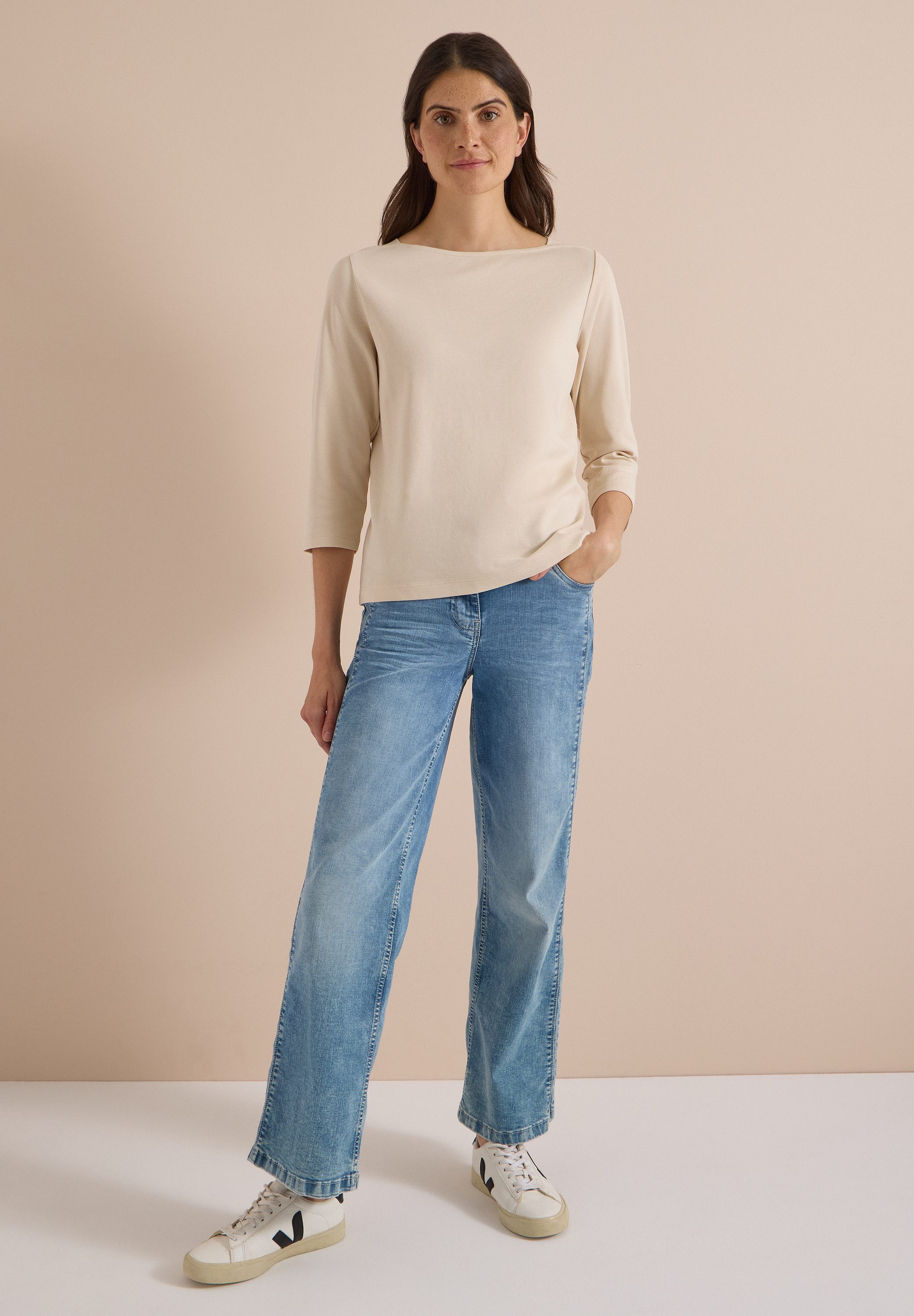 CECIL 3/4-Arm-Shirt aus reiner Baumwolle – Bild 3 von 5