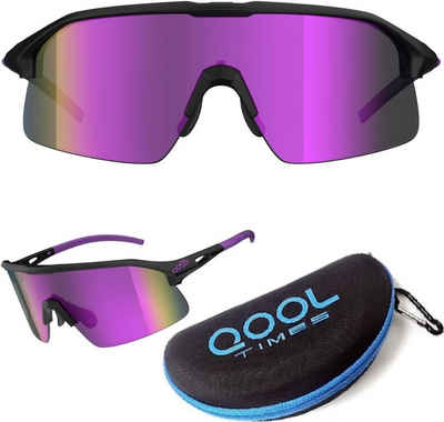 EyeAm Fahrradbrille Sportbrille für Damen & Herren für Sport, Laufen, MTB & Outdoor, (Modell: QOOL Times), UV-Schutz 400