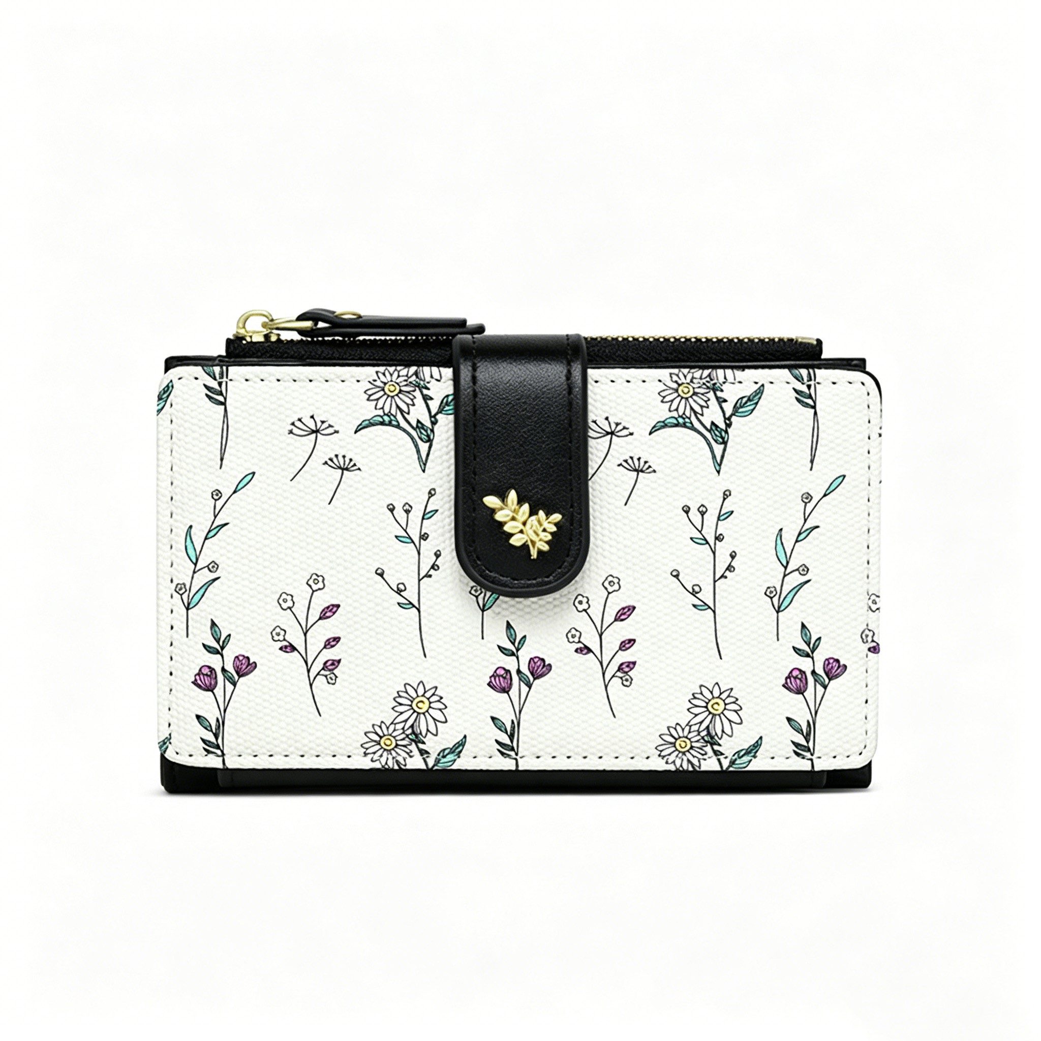 Geldbörse Kleine Damen Geldbörse,Damen-Geldbörse, Kartenetui mit Blumenmuster