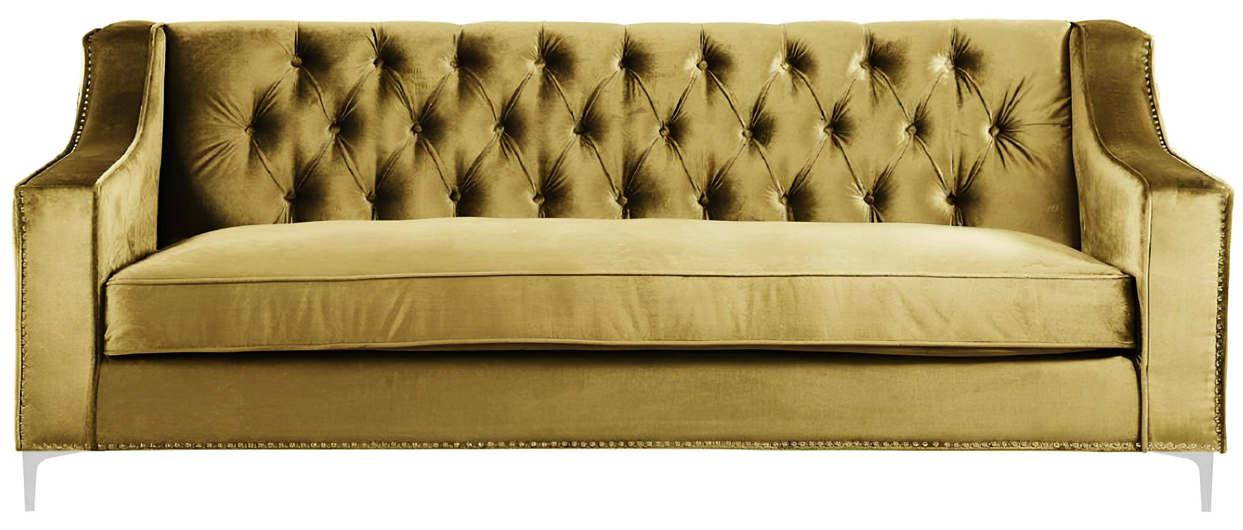Xlmoebel Chesterfield-Sofa Neu Chesterfield-Sofa in modernem Design mit silberner Farbe und Platz, Hergestellt in Europa