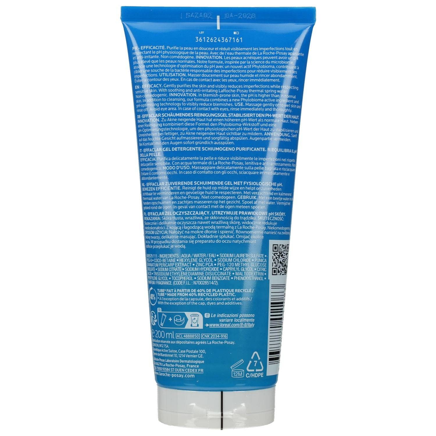 La Roche-Posay Gesichtsreinigungsgel Effaclar schäumendes Reinigungsgel – Bild 2 von 2