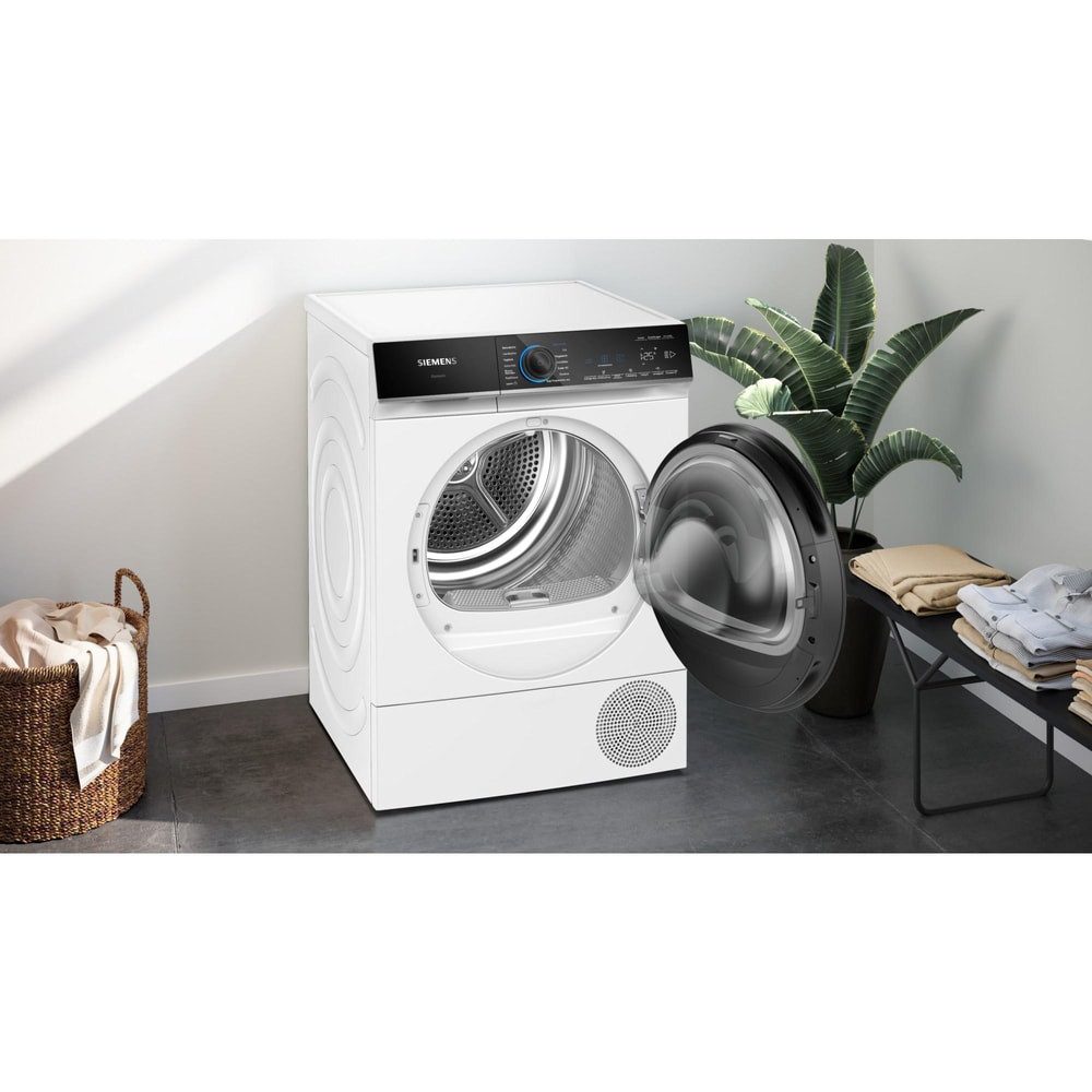 Bedienfeld des SIEMENS WQ46B2DEX mit VarioSpeed-Taste für variable Trocknungsgeschwindigkeit