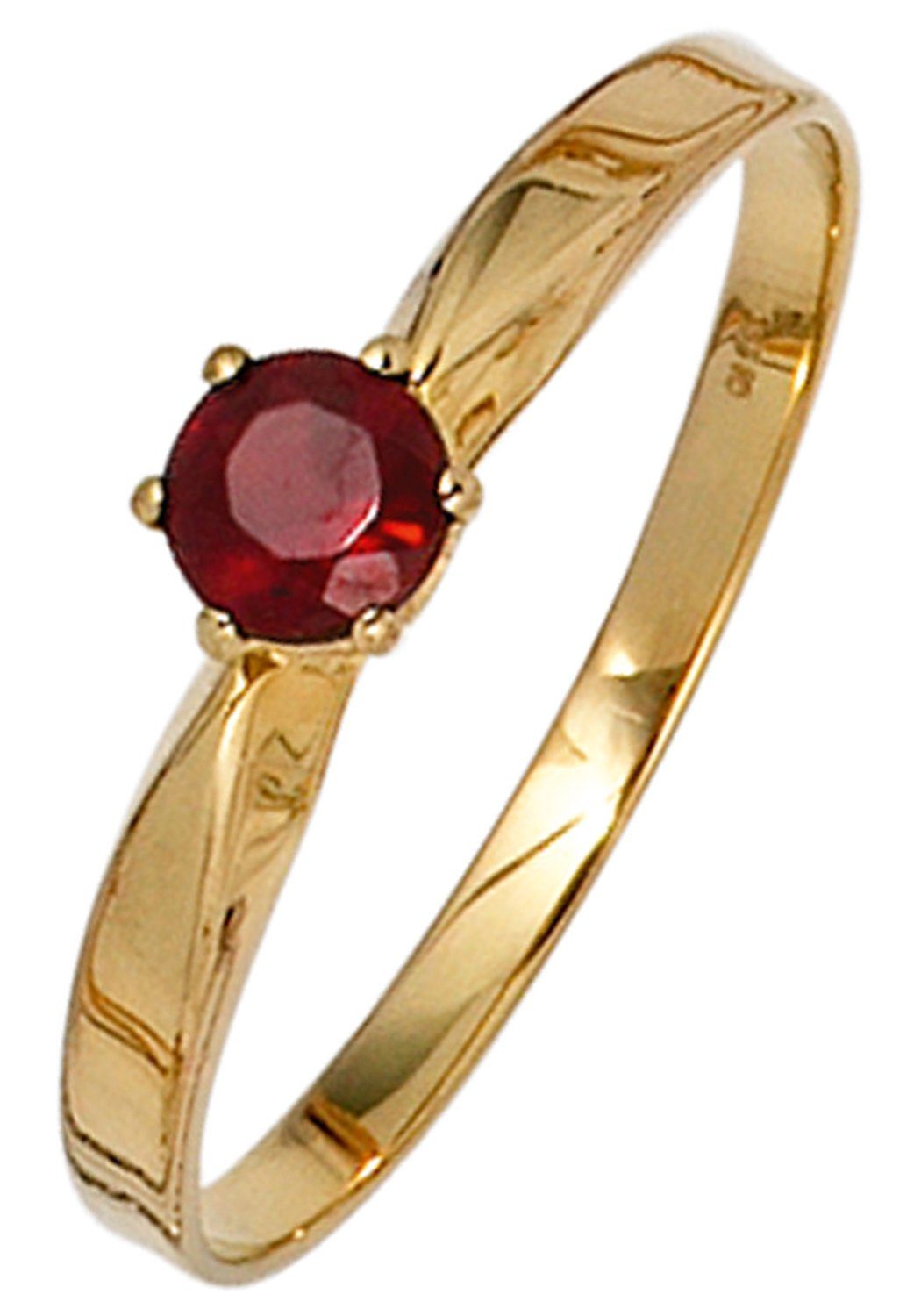 JOBO Goldring, 585 Gold mit Granat günstig online kaufen