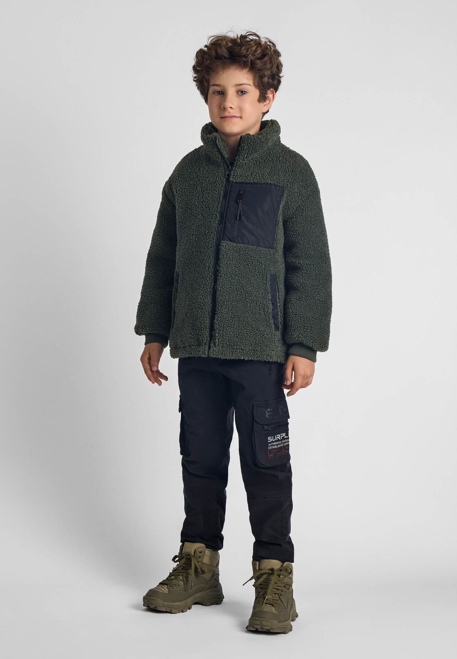 MINOTI Fleecejacke Gefutterte Borg-Jacke mit Brusttasche günstig online kaufen