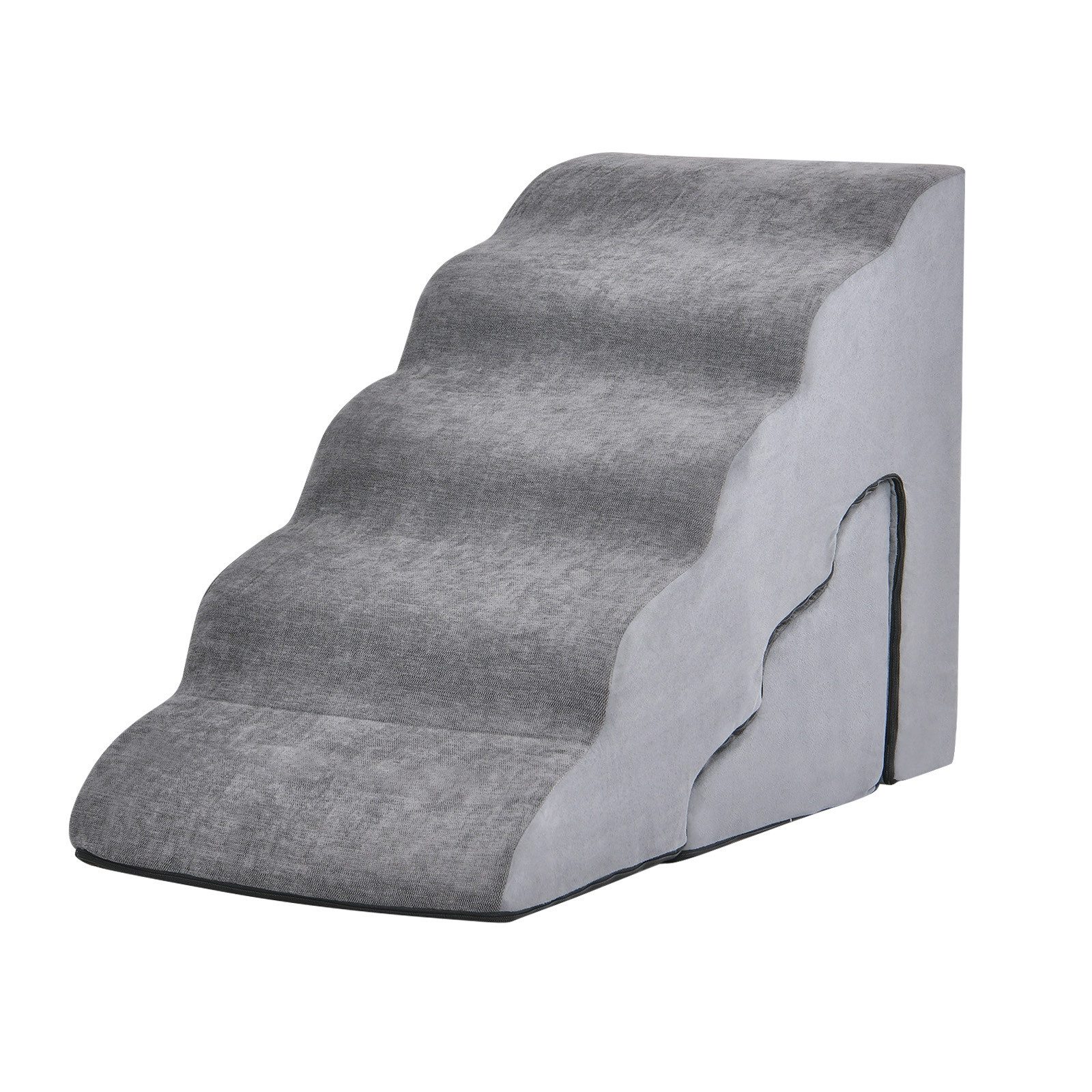 KOMFOTTEU Haustiertreppe Hundetreppe, mit 3/5-stufiger Rampe, günstig online kaufen