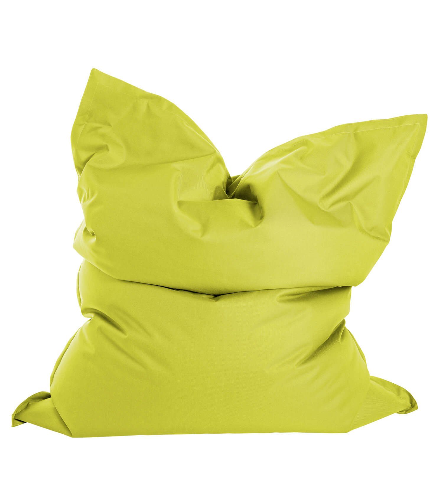 mokebo Sitzsack Der Große (für drinnen & draußen), Bean Bag Outdoor XXL, Bodenkissen, Riesen Sitzkissen in Grün