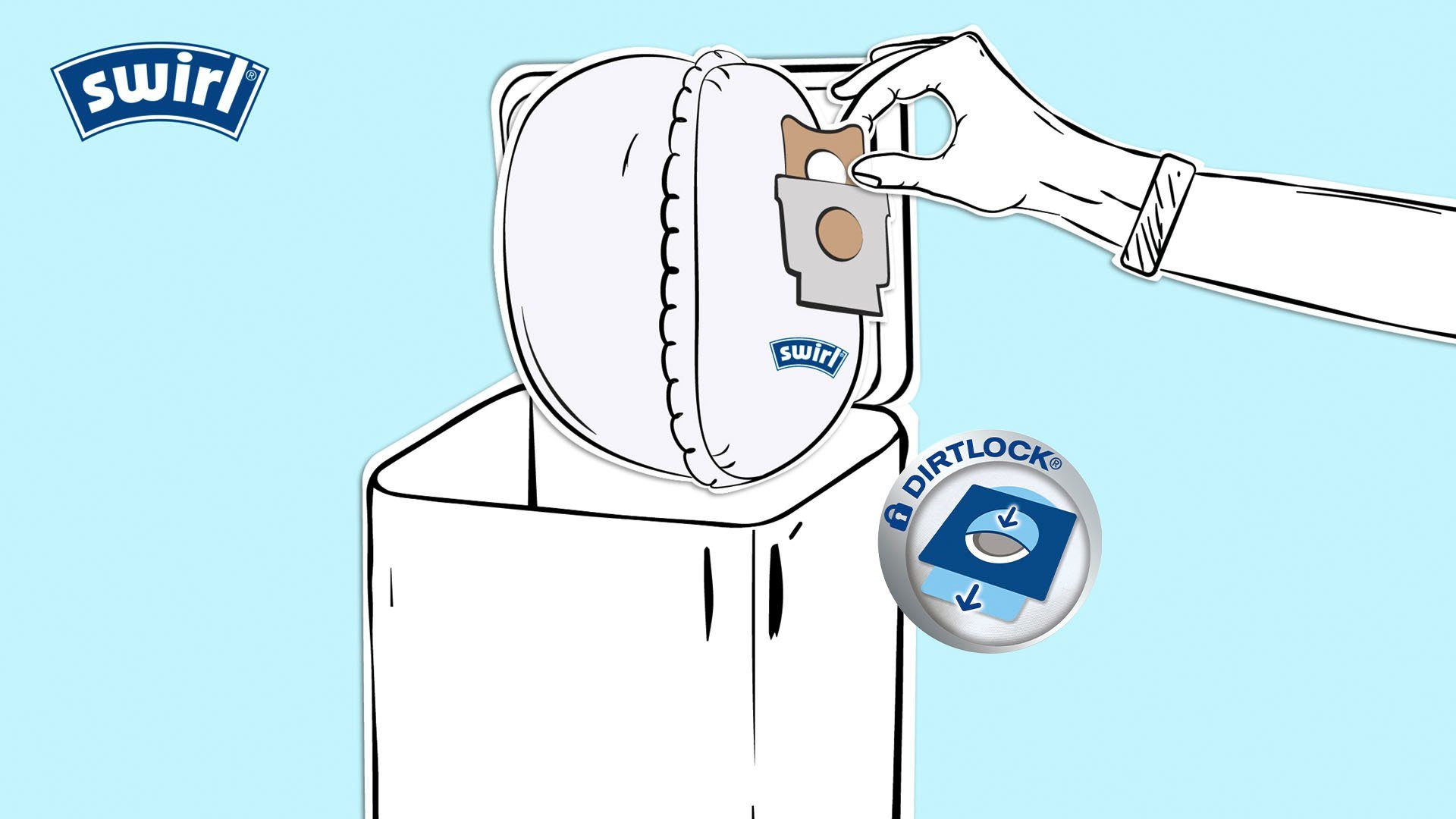 4er-Pack Absaugstation, 1®, Base Swirl iRobot Staubsaugerbeutel für ROB Automatische Clean