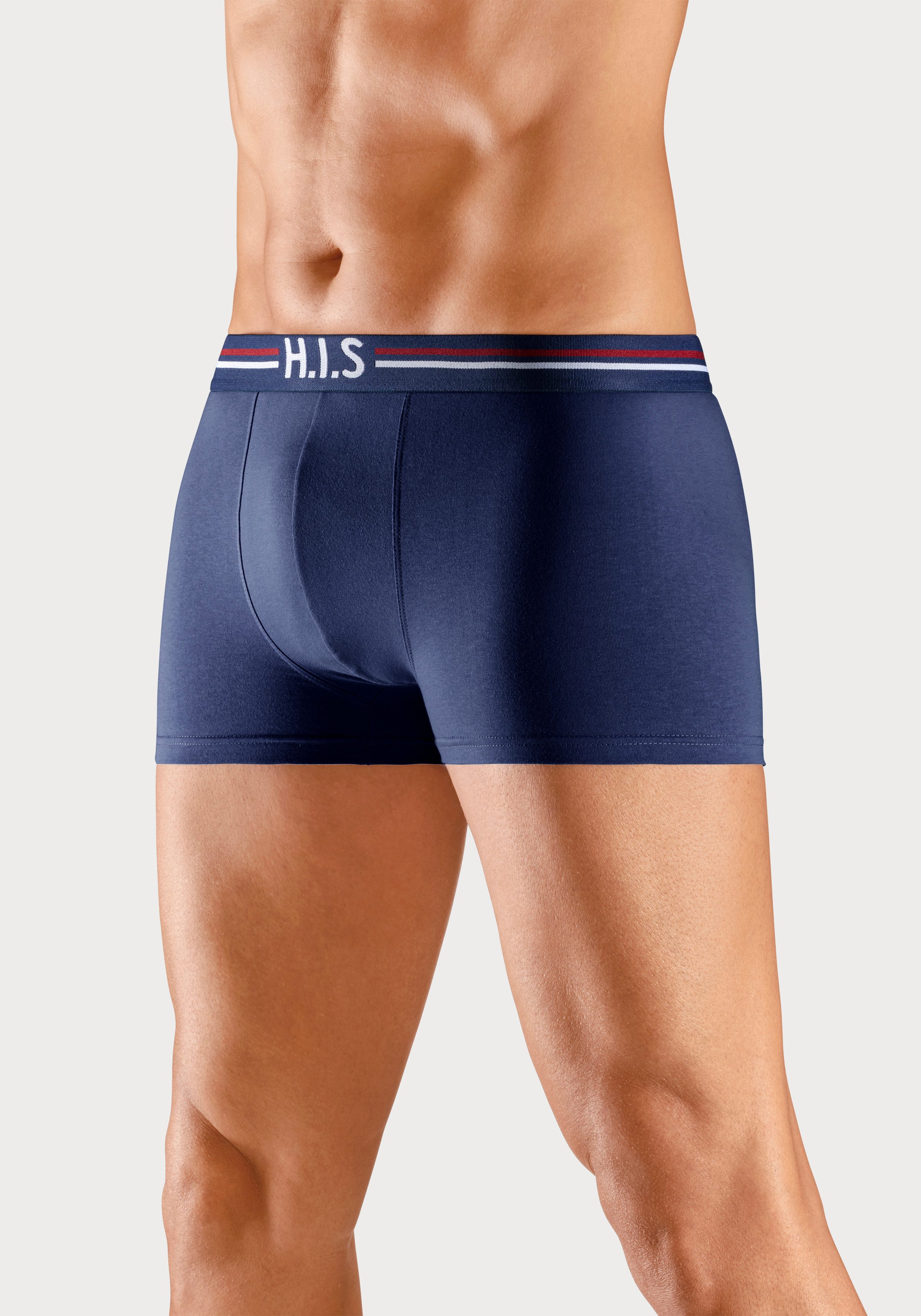 H.I.S Boxer Boxershorts für Herren (Packung, 5-St) mit Streifen und Markenlogo im Bund